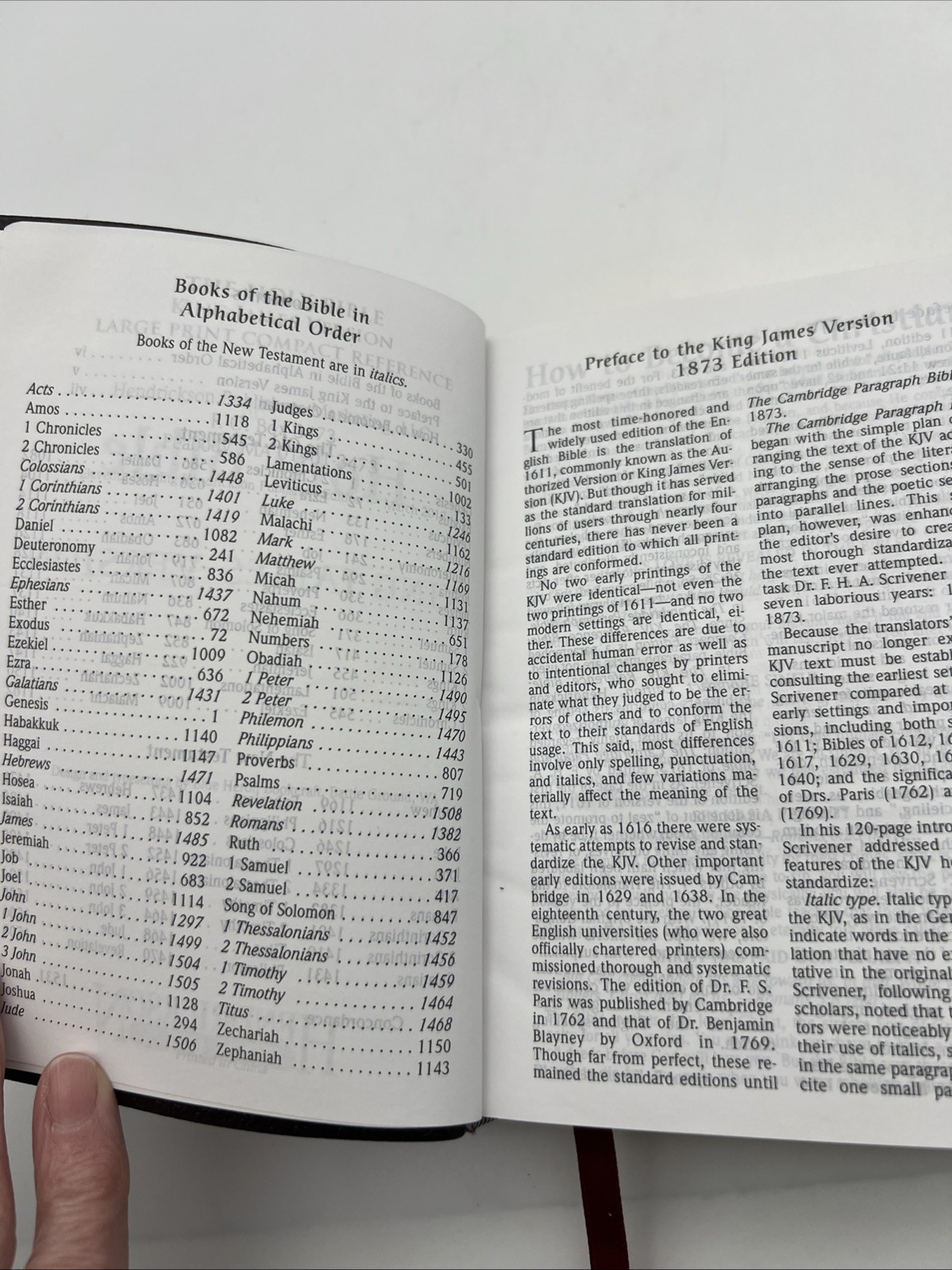 Holy Bible King James Version Reference Edition Hendrickson Bibles