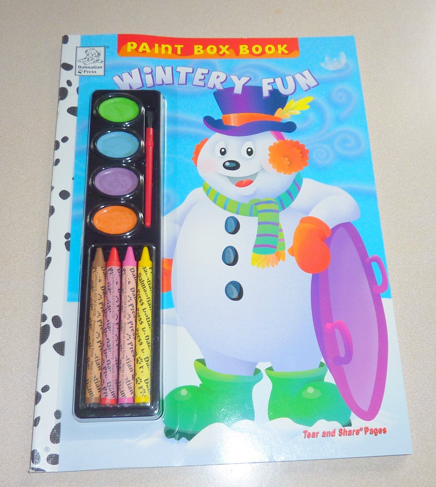 Vintage Kids Coloring Sticker Book Lot Disney Pooh Dalmatian Press NEW