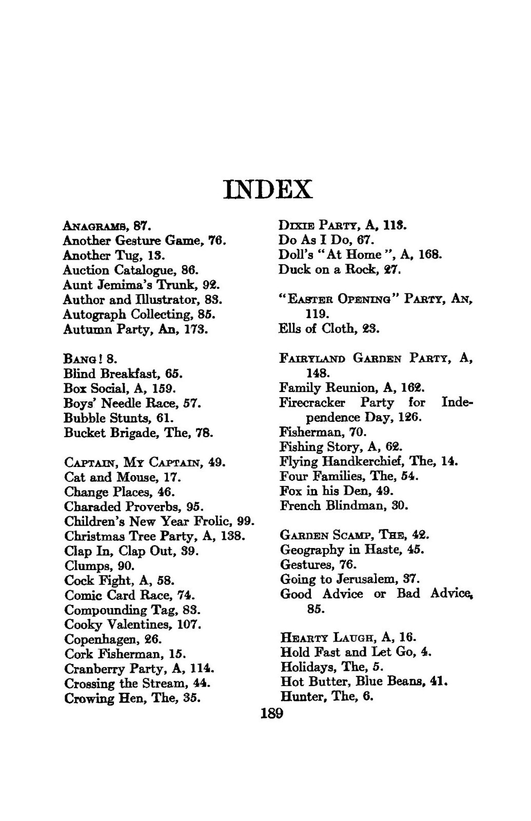 Games And Parties For Children “1916” 194 Pages