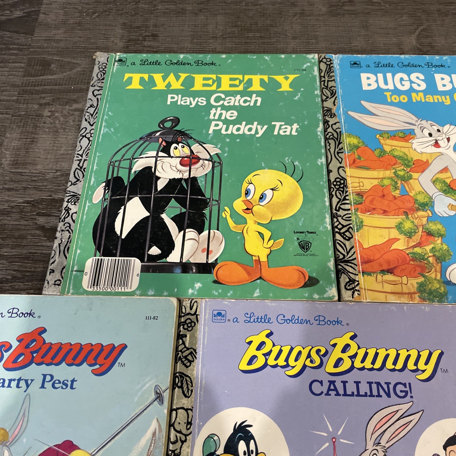 Lot Of 7 The Little Golden Books – Looney Tunes – Bugs Bunny Tweety Road Runner