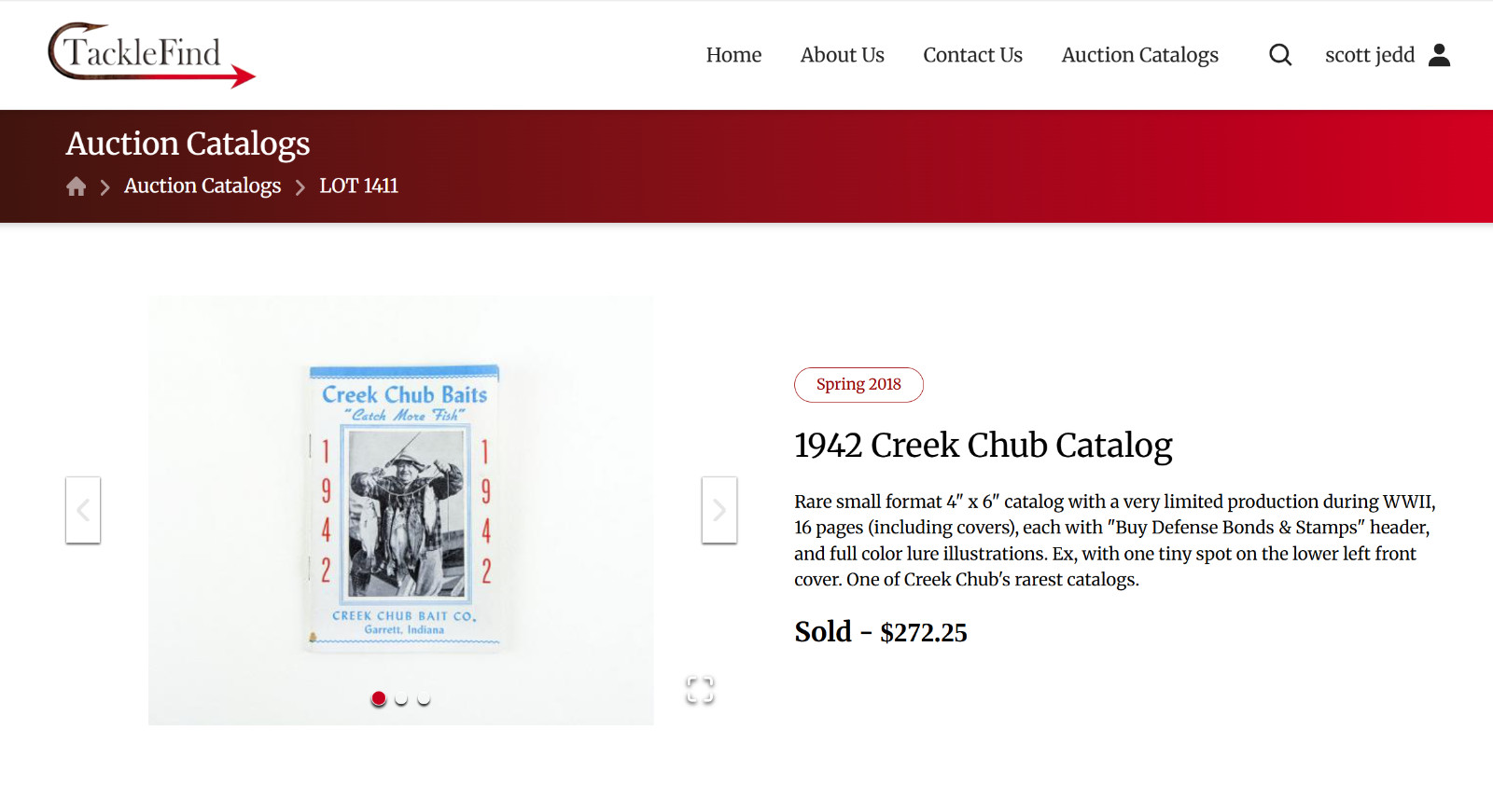 Extremely Rare 1942 Creek Chub Lures Wartime Expo Booklet EX Condition