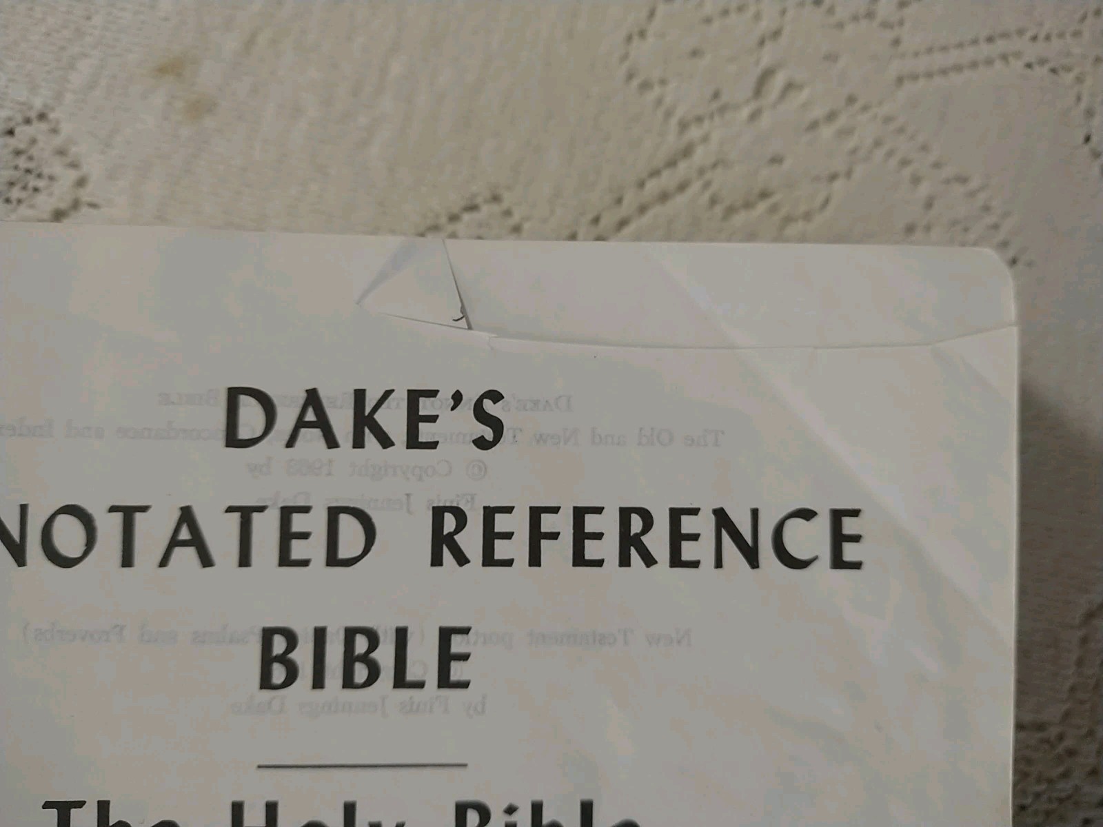 Genuine Leather Dakes Annotated Reference Bible Old New Testament KJV Black 1961