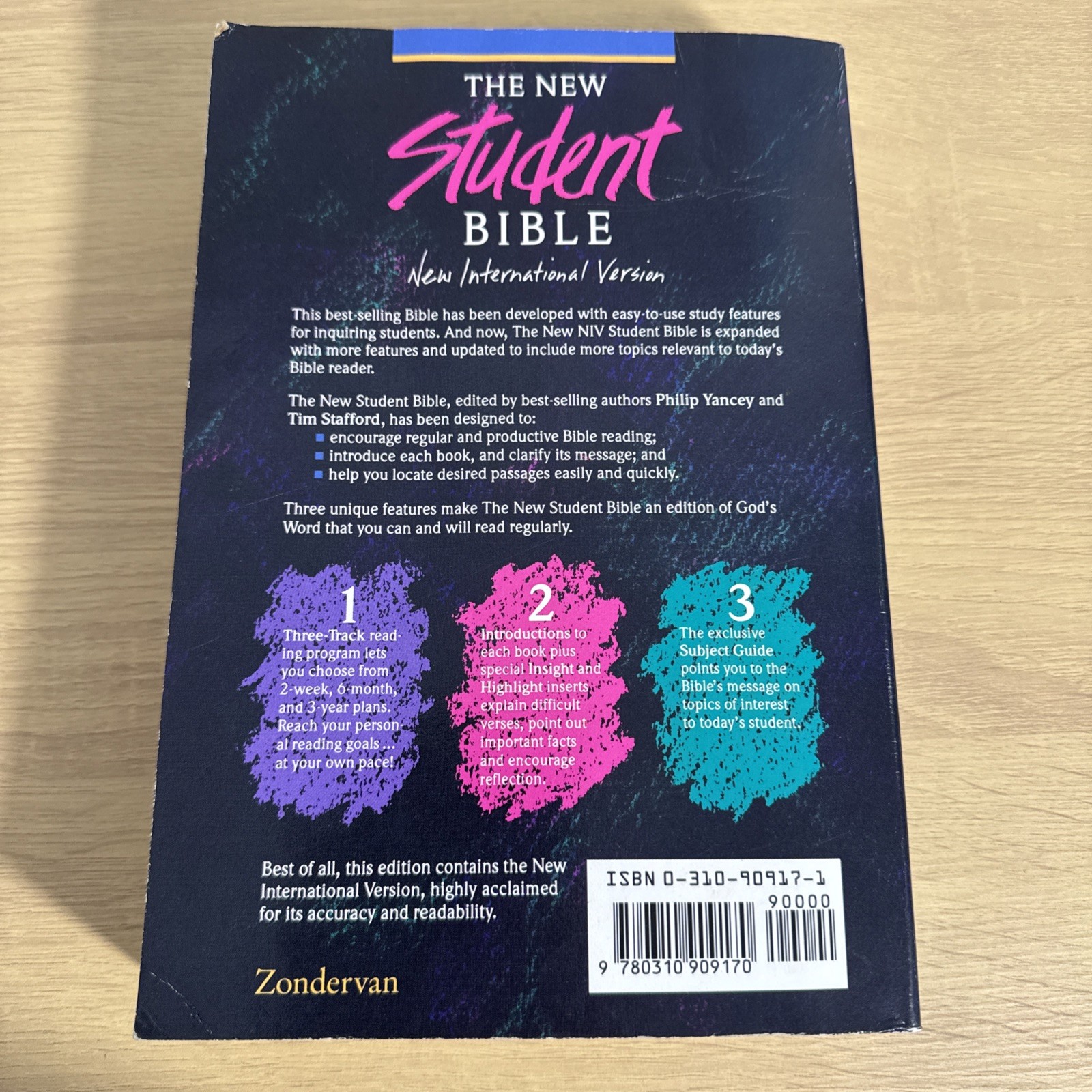 The New Student Bible by Zondervan New International Version – 1992, Paperback)