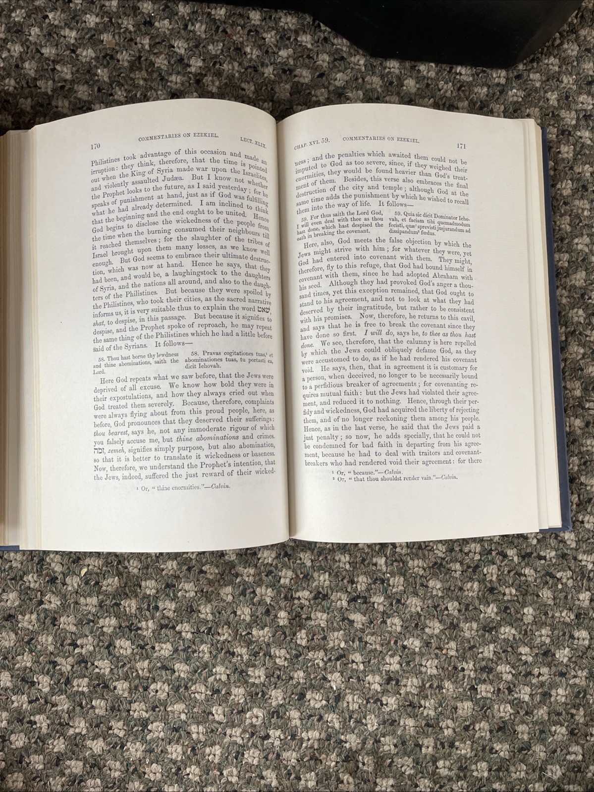 Calvin’s Commentary on Ezekiel 2 Volume Set Eerdmans 1948 Hardback