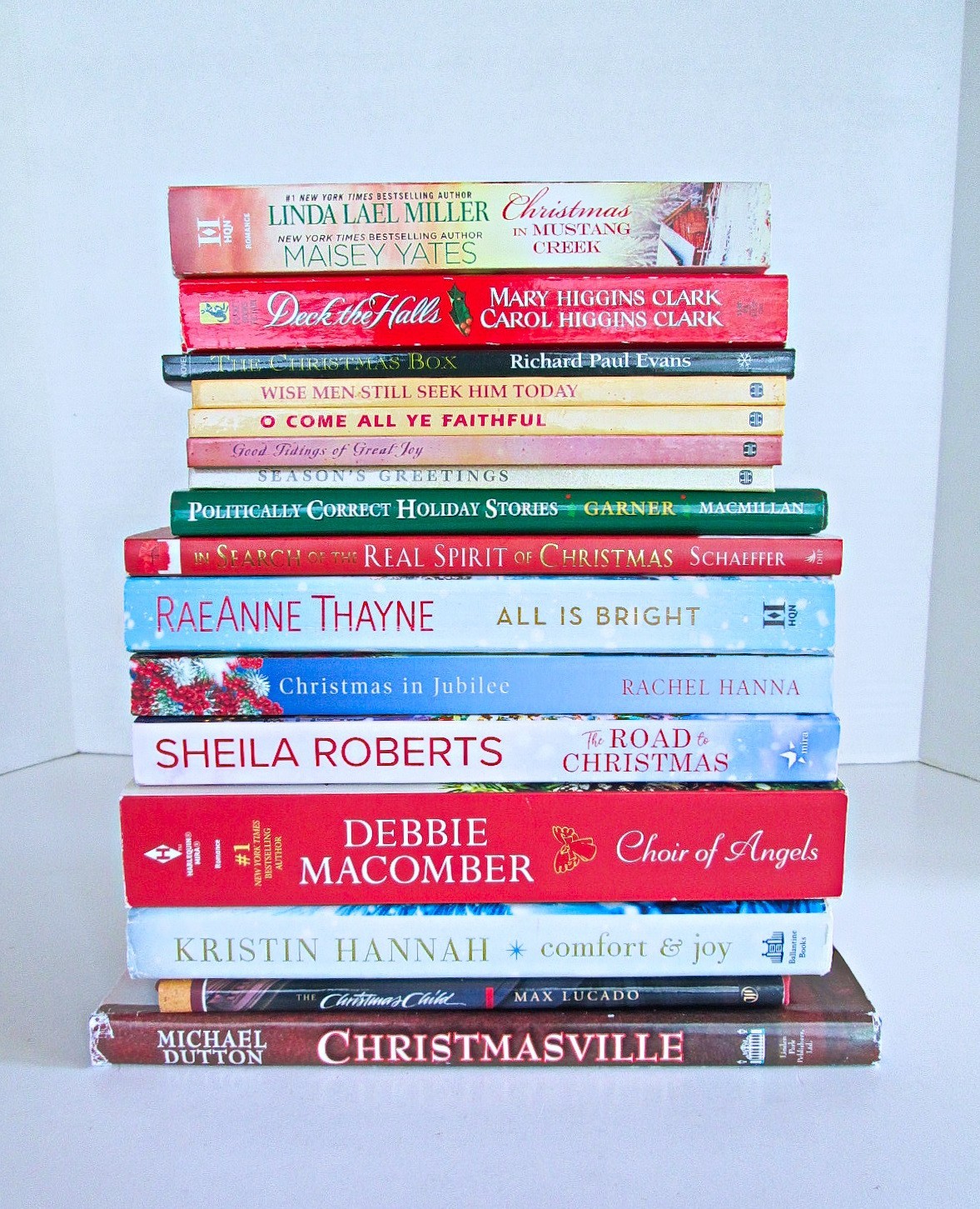 Christmas Holiday Theme Books, Lot of 16, Mixed Genres Fiction Inspiration Plus