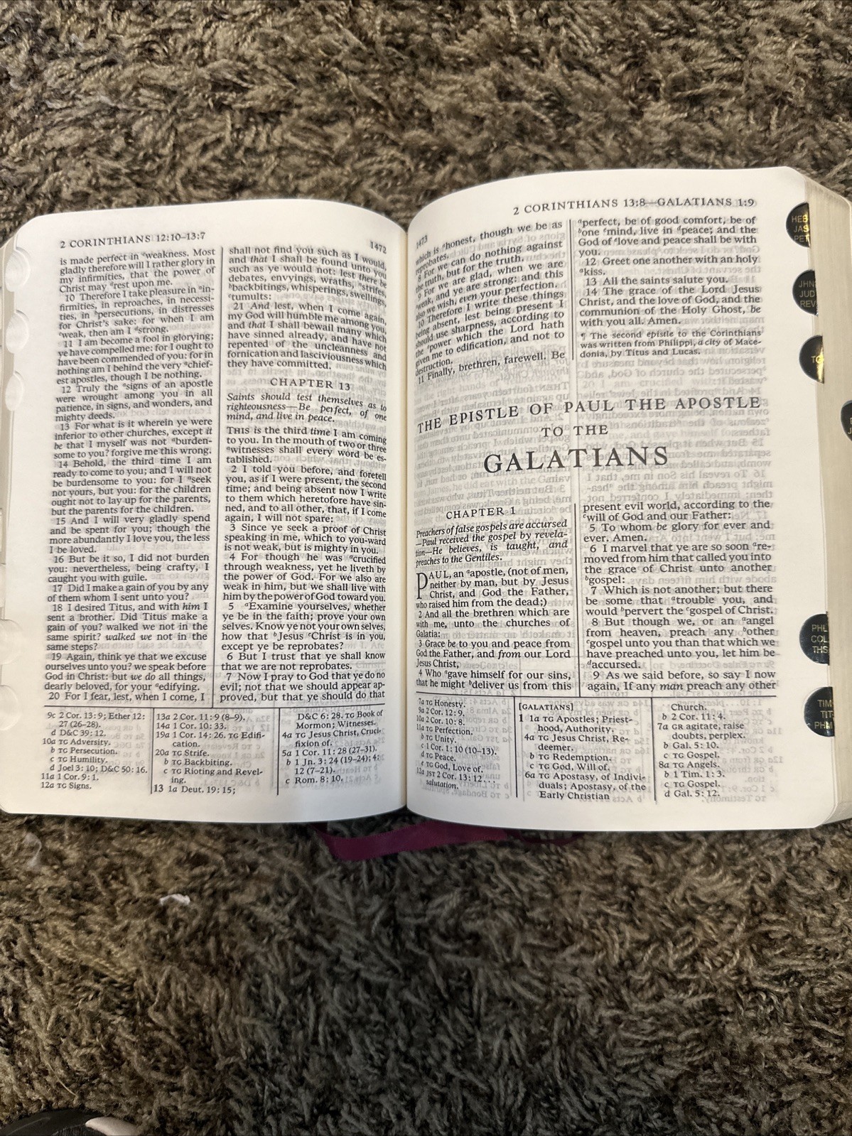 2012 Burgundy Simulated Leather LDS Quad Scriptures 7-1/2” X5-1/2”