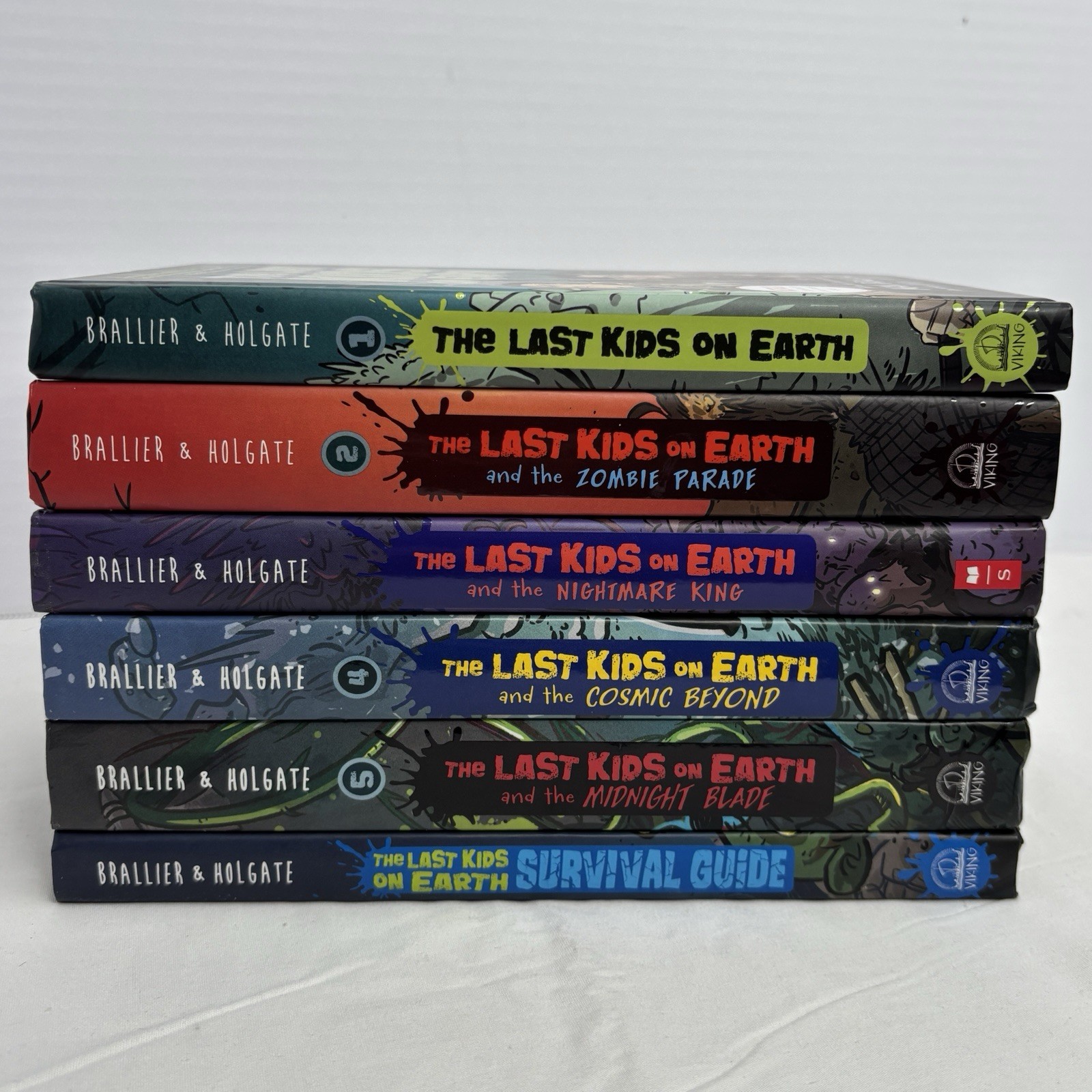 Set of 6 The Last Kids On Earth Series Books Brallier Hardcover 1-5 & Survival