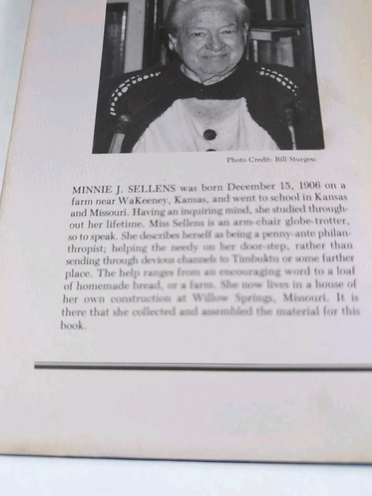 Ozark Diary By Minnie J. Sellens 1984, Privately Printed. Unique Book