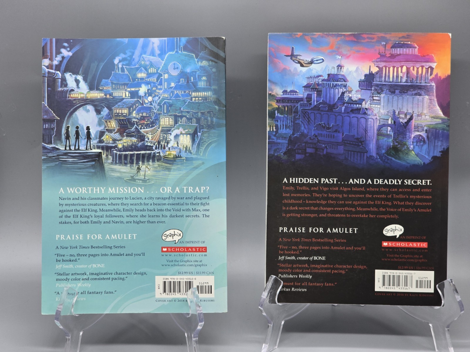 Lot of 5 Amulet Graphic Novels by Kazu Kibuishi Scholastic Books Vols 4 to 8