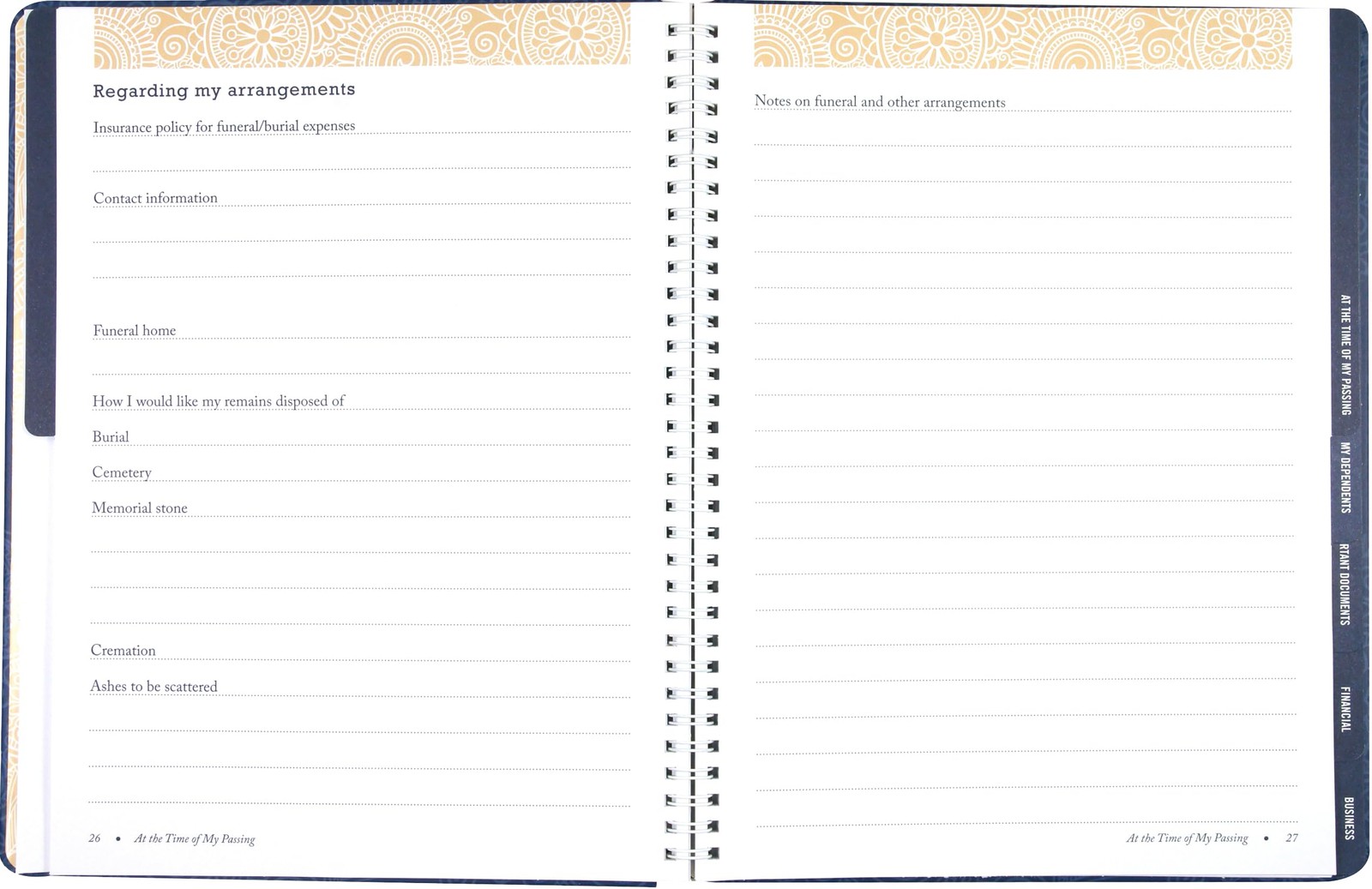 Peace of Mind Planner: Important Information about My 21.6 x 27.9 cm, Blue
