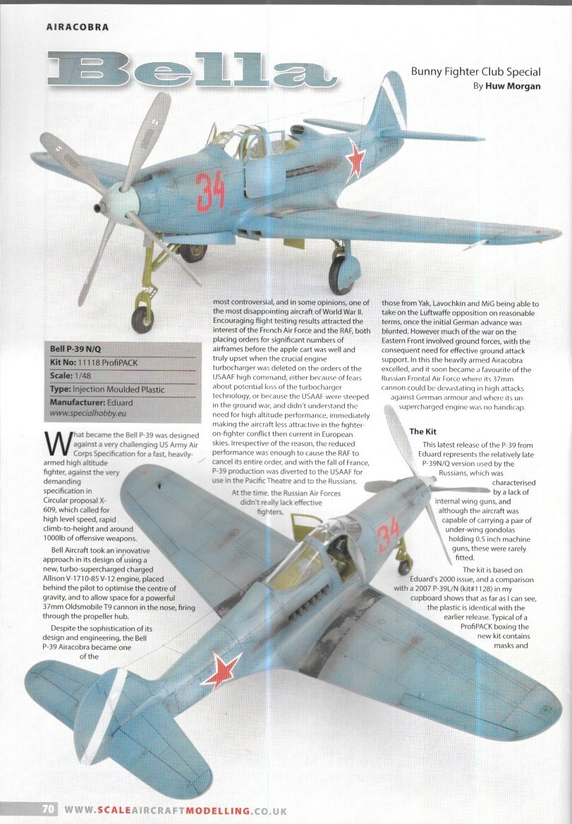 Scale Aircraft Modeling July 2019 MiG-25 Handley Page Hamden B f 109G-6 Bell P39