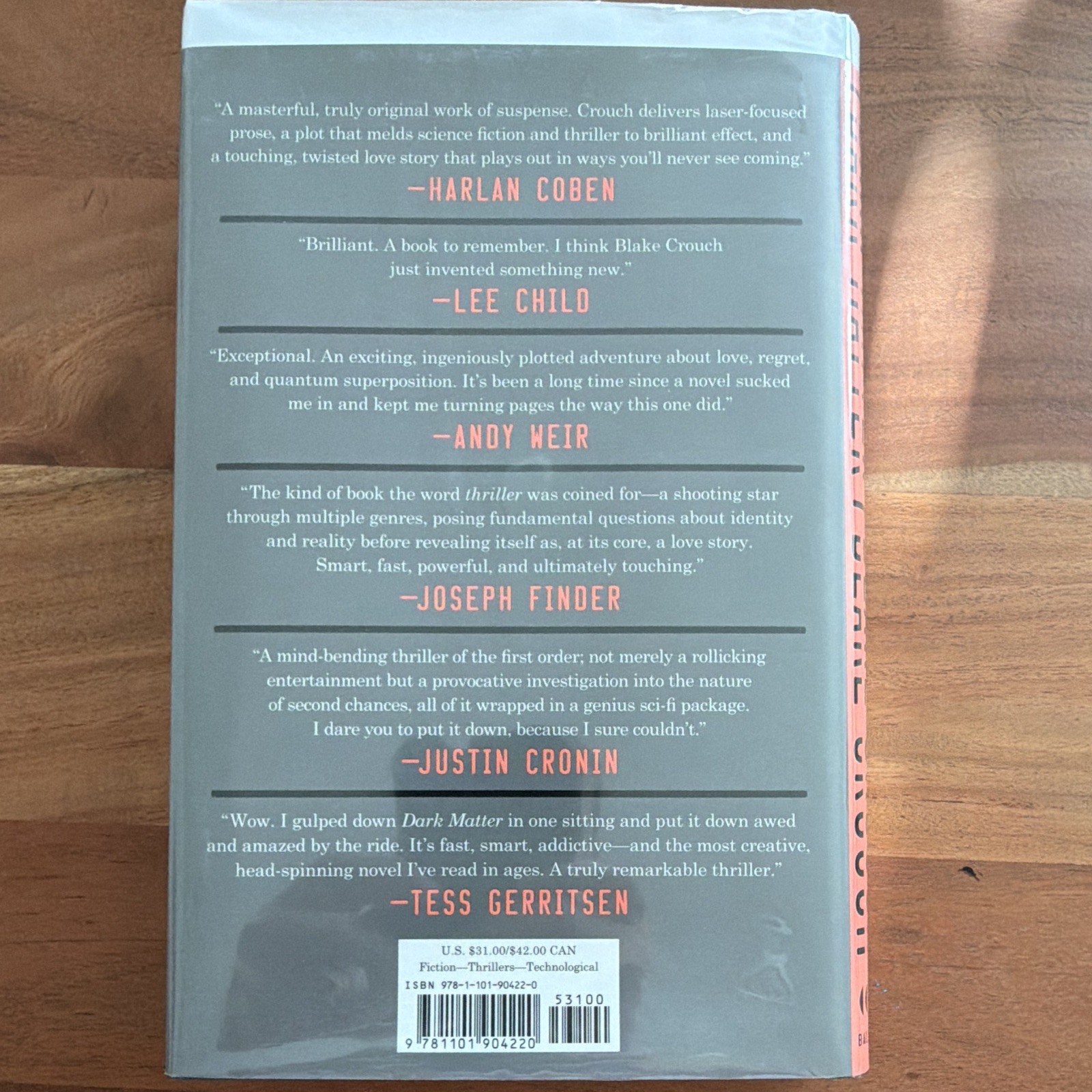 Blake Crouch – Dark Matter First Edition, later Printing – Like New