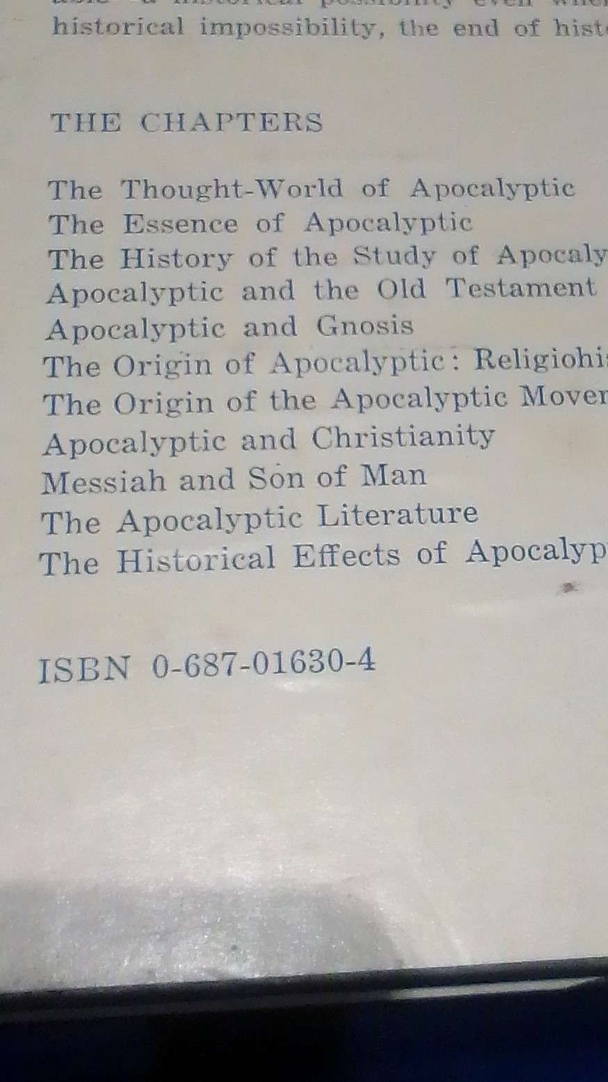 Abingdon Press The Apocalyptic Movement Schmithals Hardcover Dust Jacket 1975