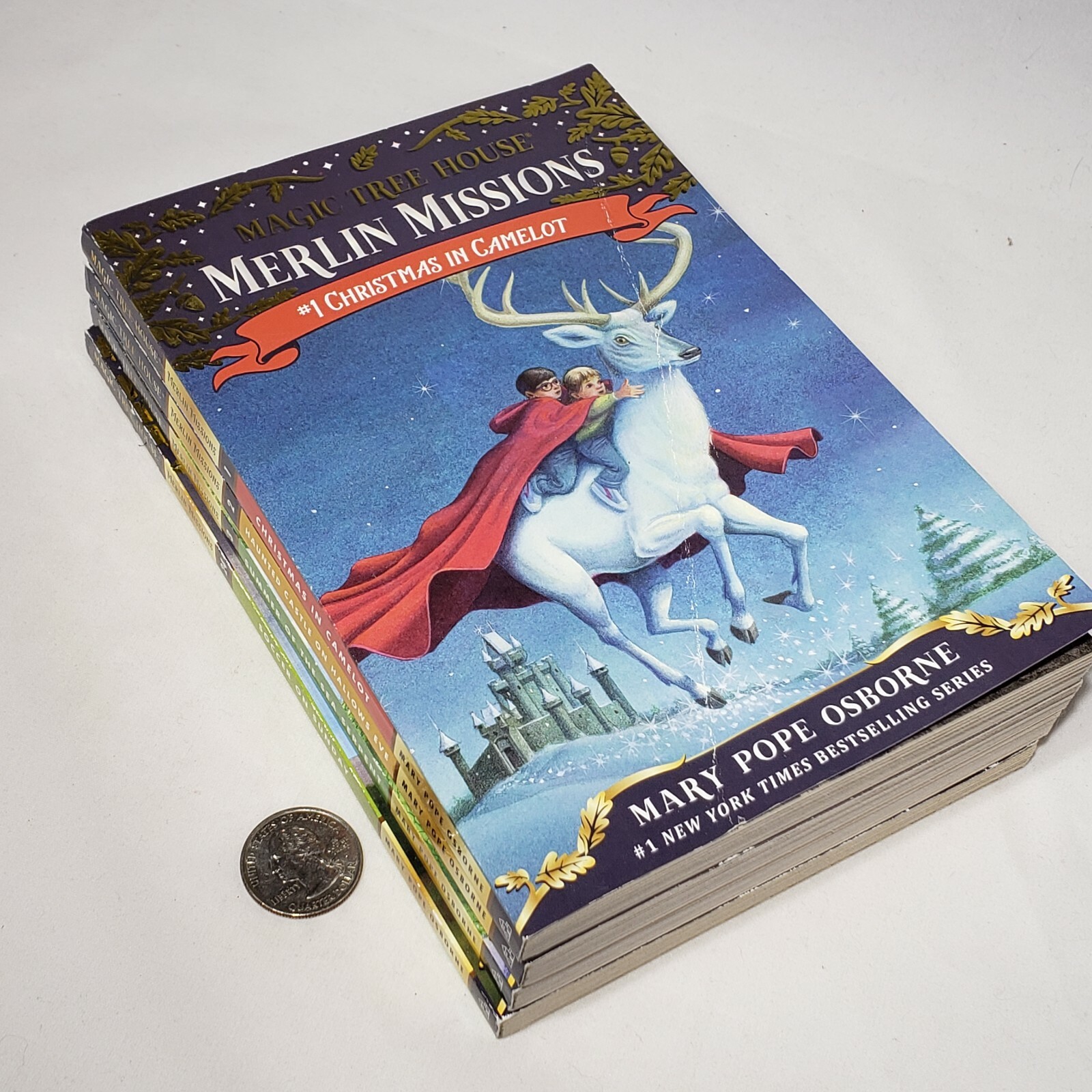 Lot of 4 Magic Tree House Merlin Missions Chapter Books #1, 2, 3, 24