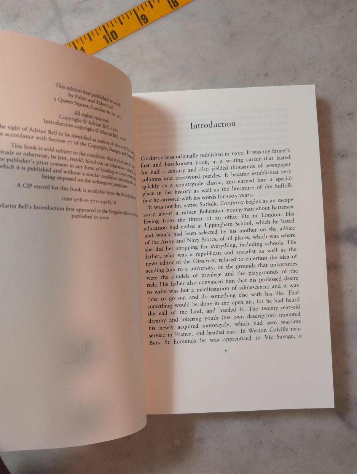 Corduroy by Adrian Bell 2008 Trade Paperback – Faber Finds Book