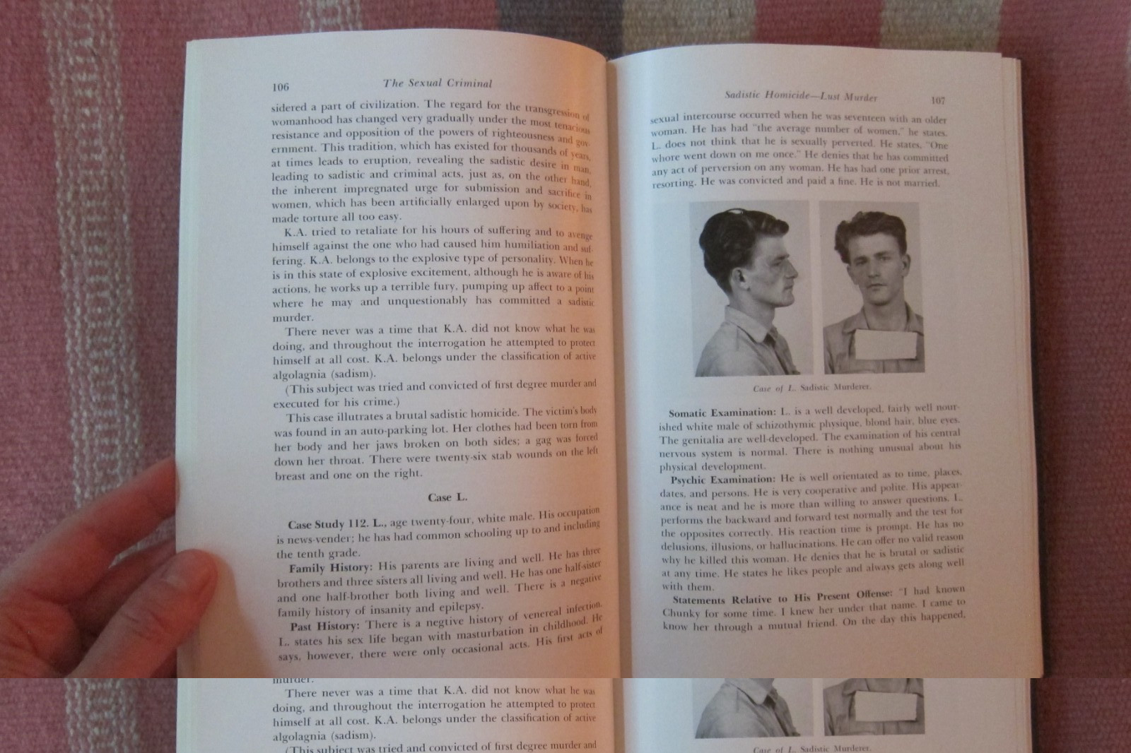 Vintage 1956 The Sexual Criminal : A Psychoanalytical Study Paul De River HC