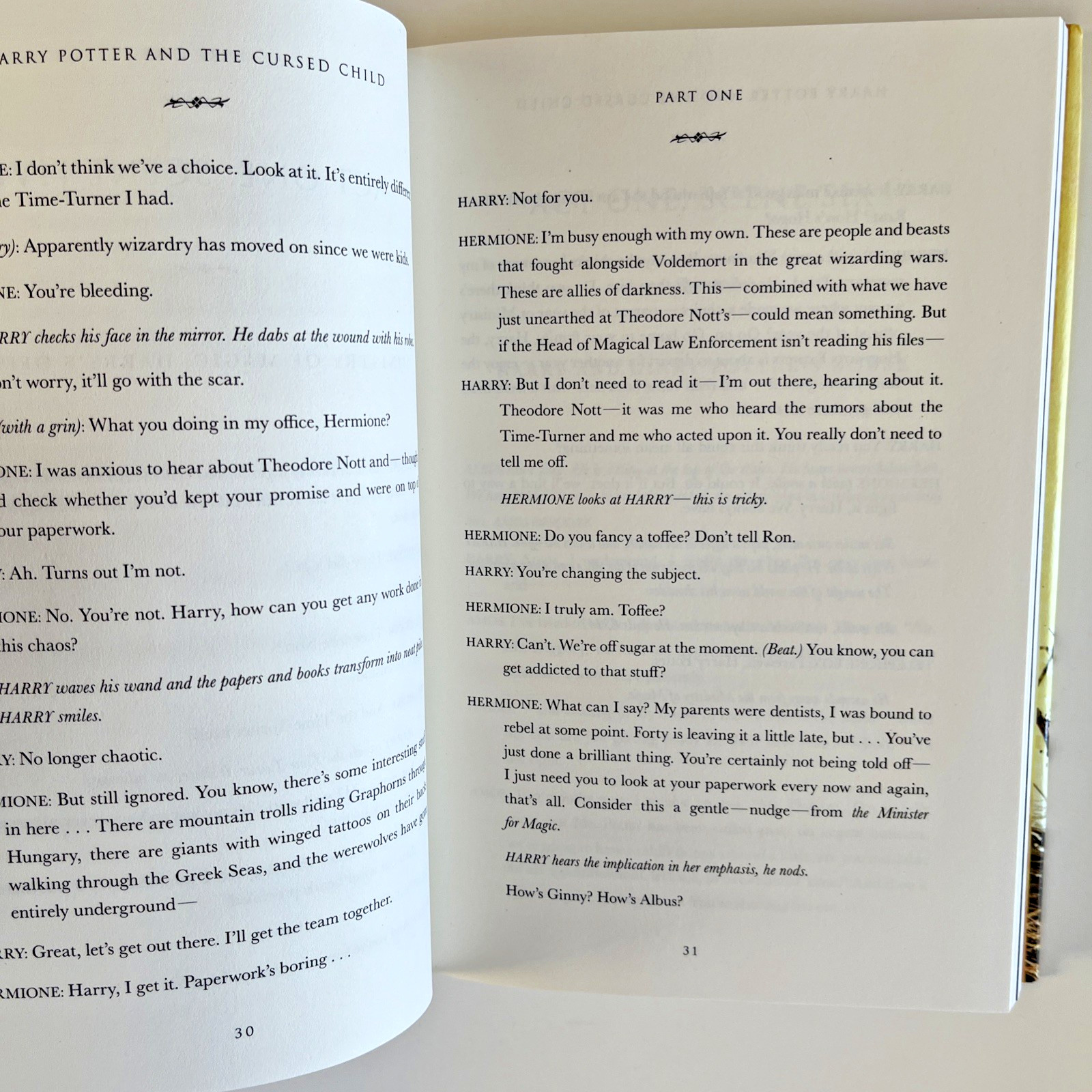 Harry Potter and the Cursed Child – Parts One & Two: The Official Script 1st Ed