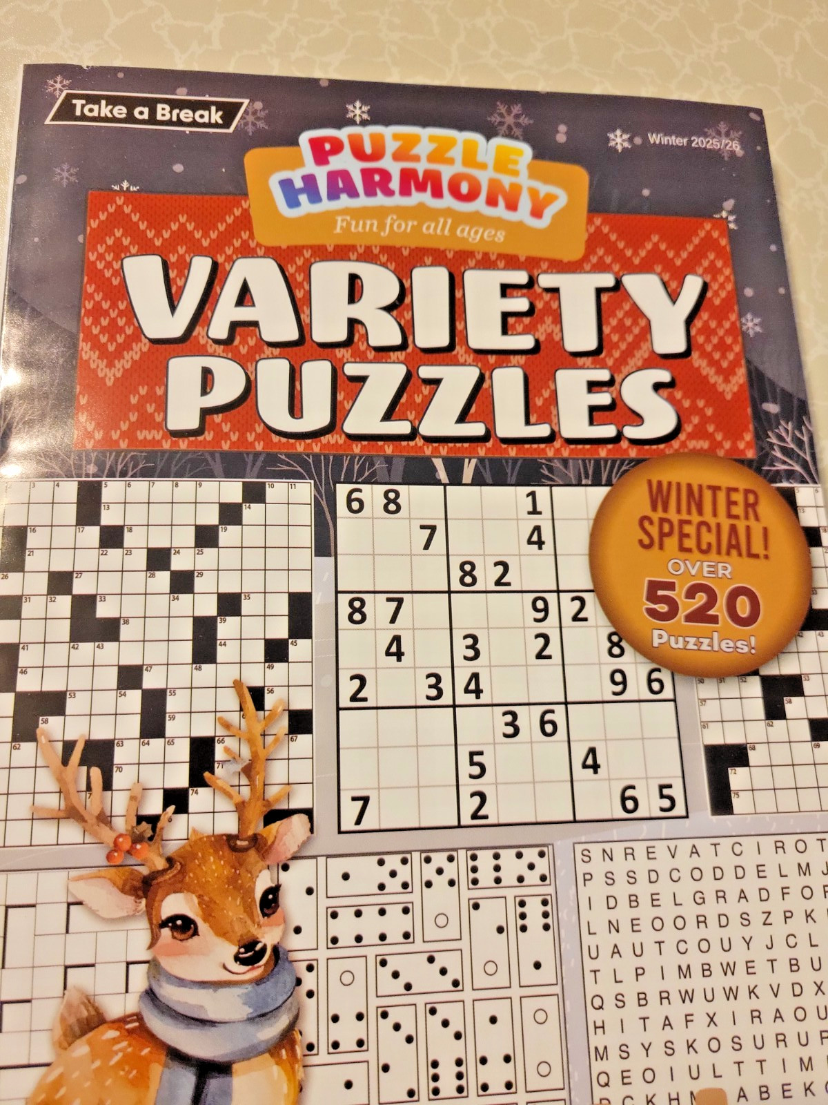 TAKE-A-BREAK Variety Puzzles -Current Winter 25 Double Issue- 520+ Puzzles – FUN