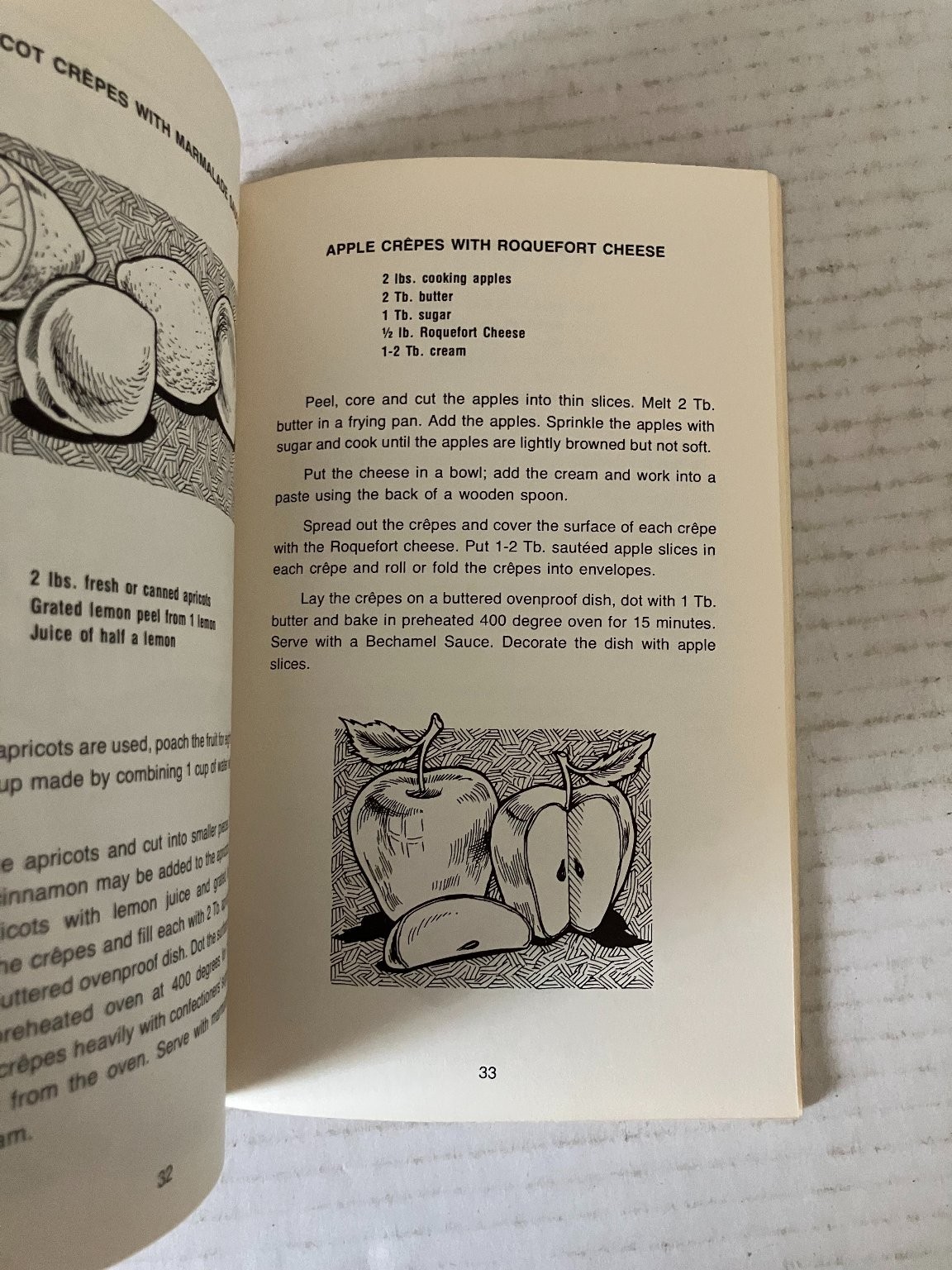 Crêpes & Flaming Desserts Irena Chalmers 1976 Cookbook French Cuisine Potpourri