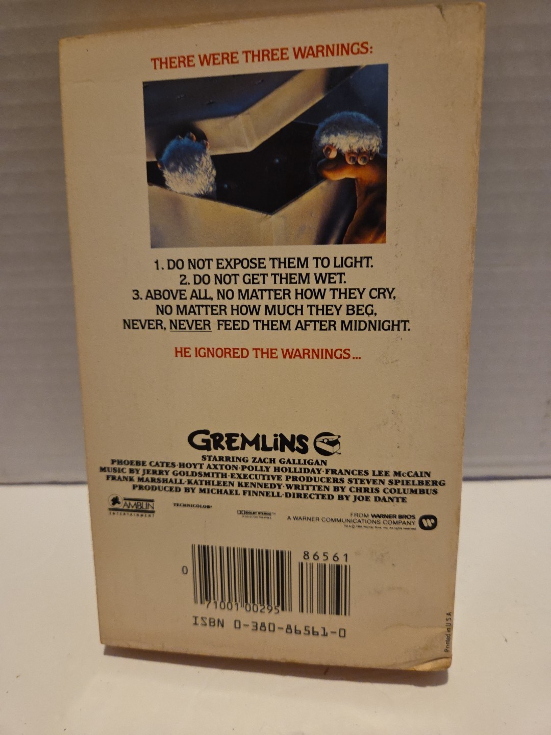 Lot Of 2 Gremlins Paperback 1984 & Rain Man Movie Motiin Picture Books