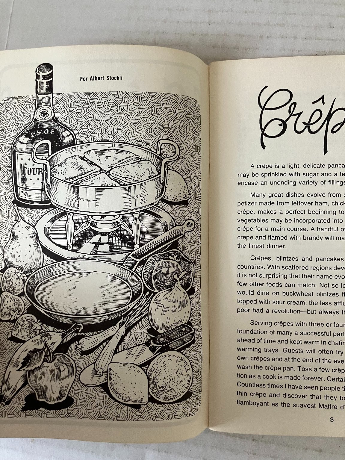 Crêpes & Flaming Desserts Irena Chalmers 1976 Cookbook French Cuisine Potpourri