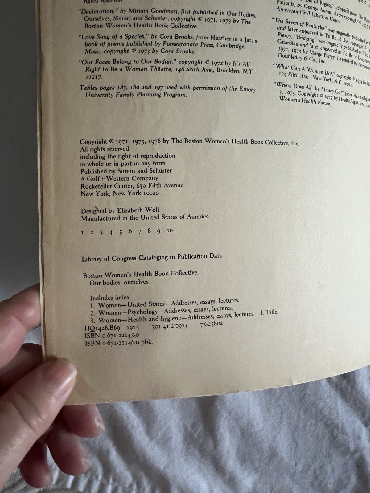 Our Bodies, Our Selves by Boston Women’s Health Book Collective Staff (1976)