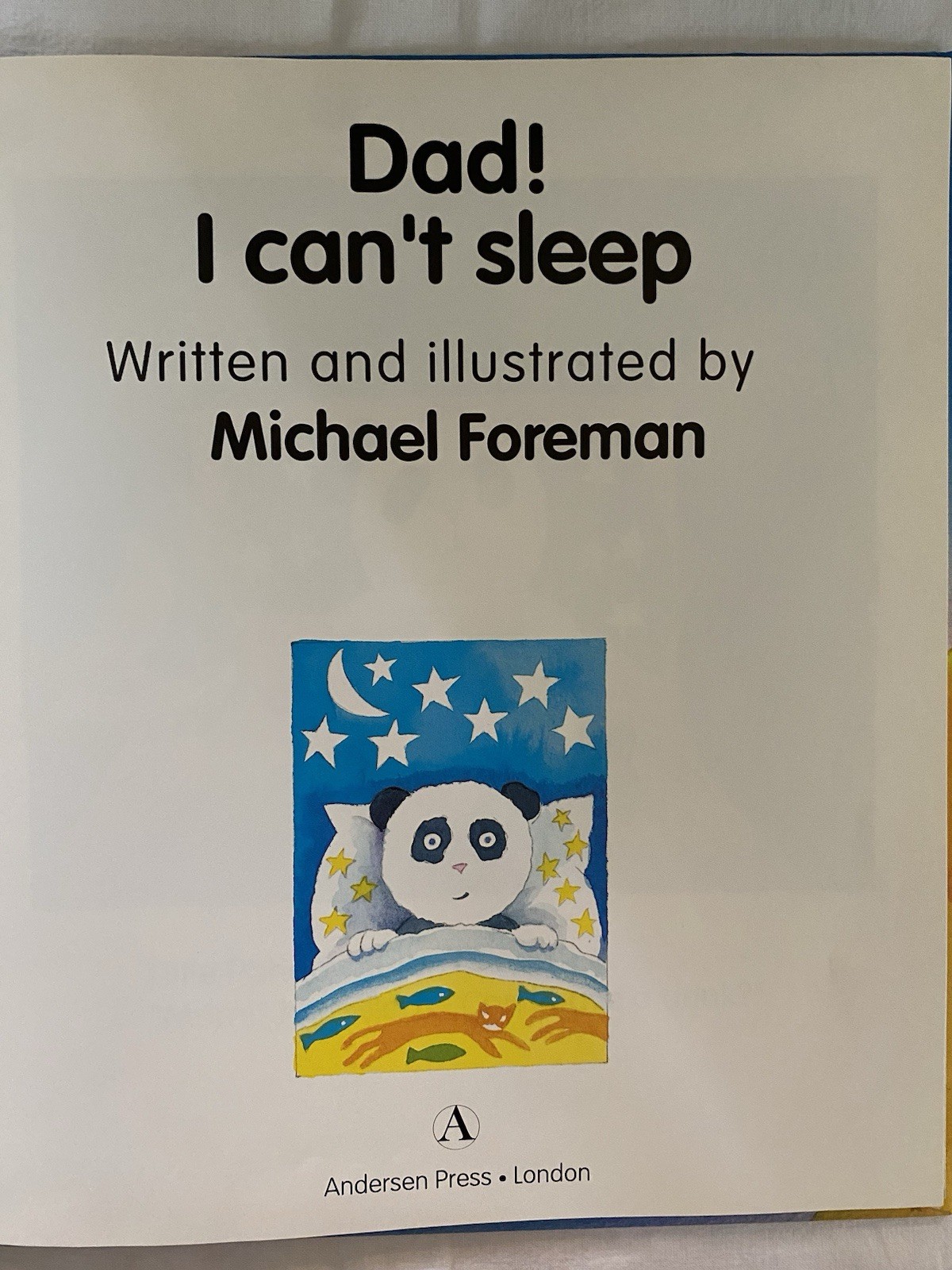Dad! I Can’t Sleep Michael Foreman 1994 Hardcover Andersen Press