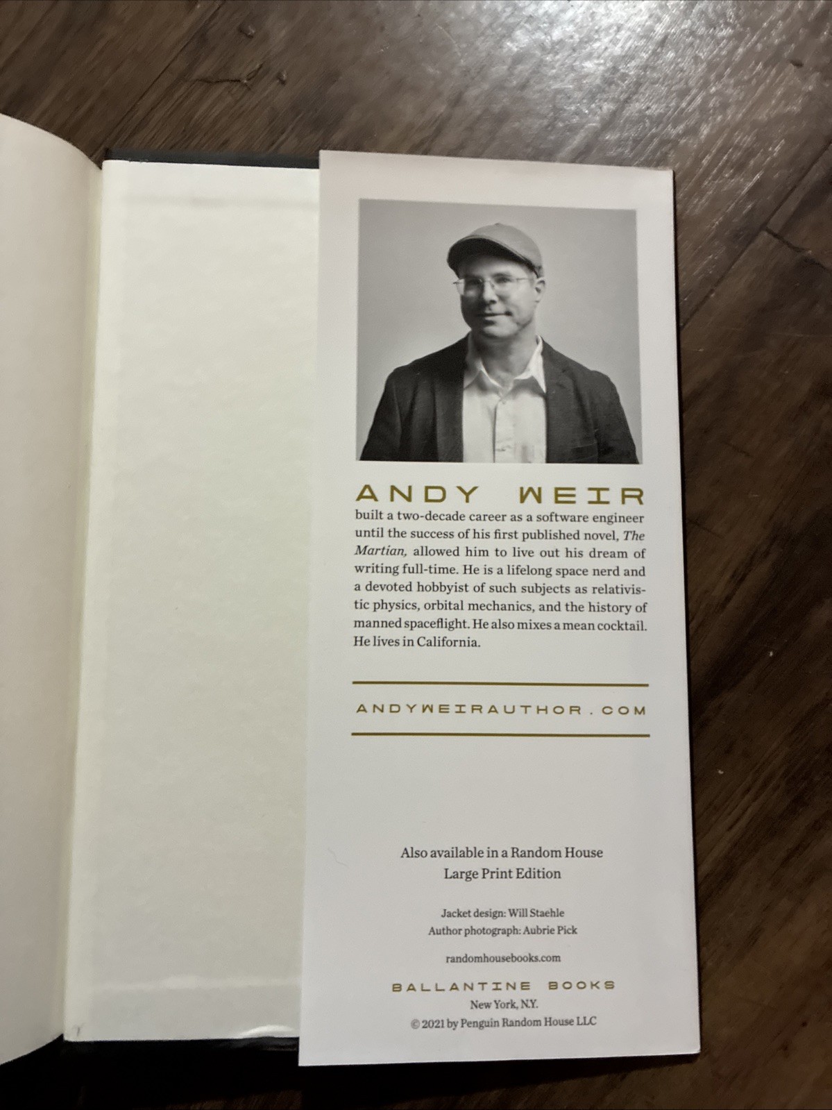 Project Hail Mary Andy Weir SIGNED AUTOGRAPHED 2021 First Edition Hardcover