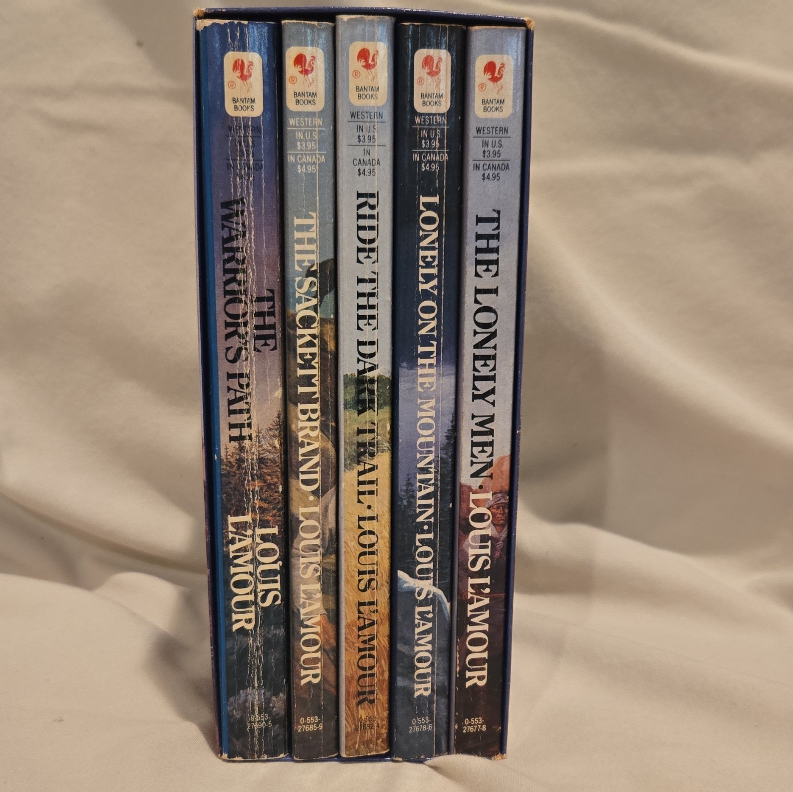 Louis L’Amour The Sacketts Box Set Lot of 5 Western Fiction Paperbacks Bantam