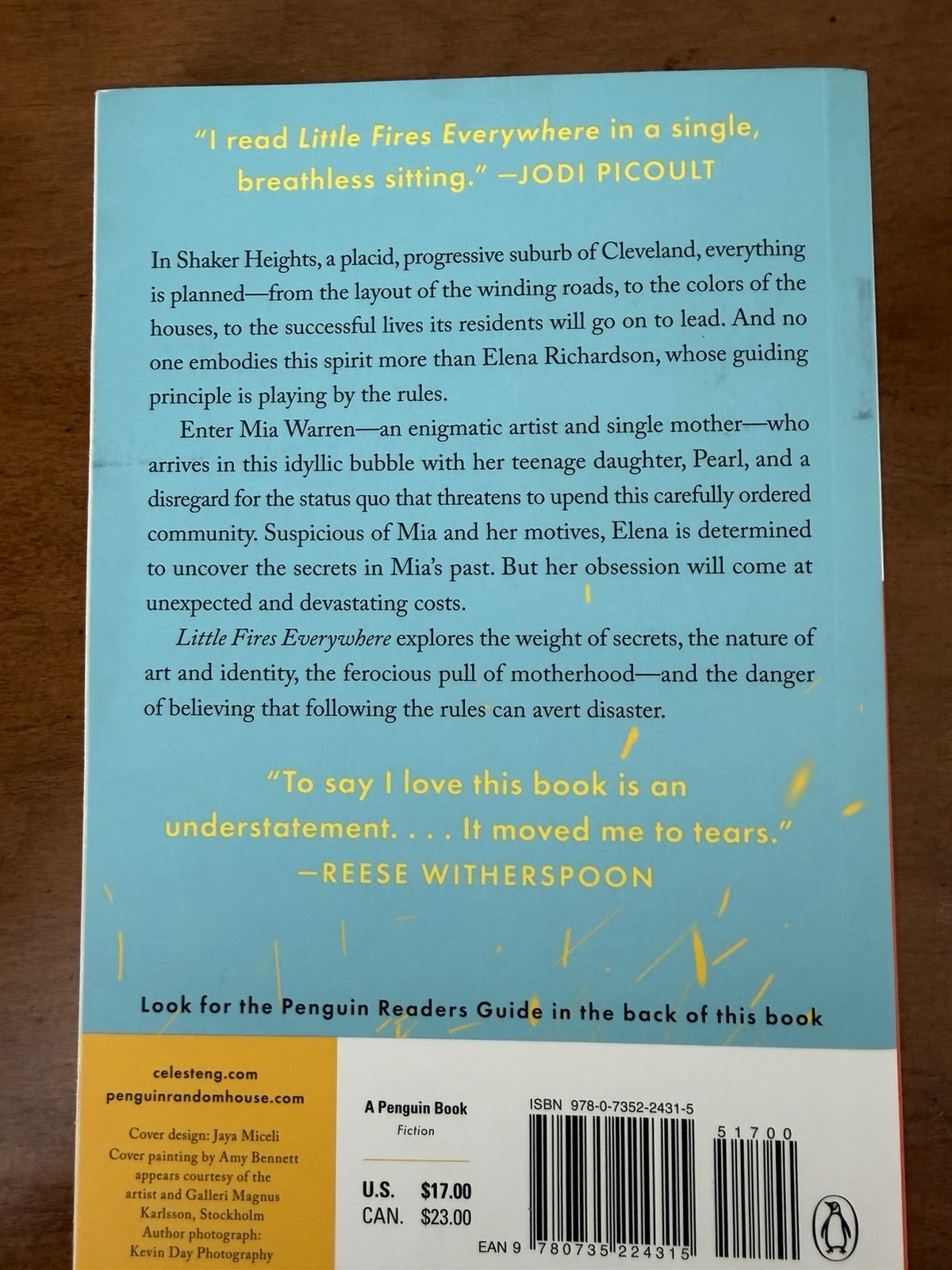 Little Fires Everywhere Novel Paperback Celeste Ng