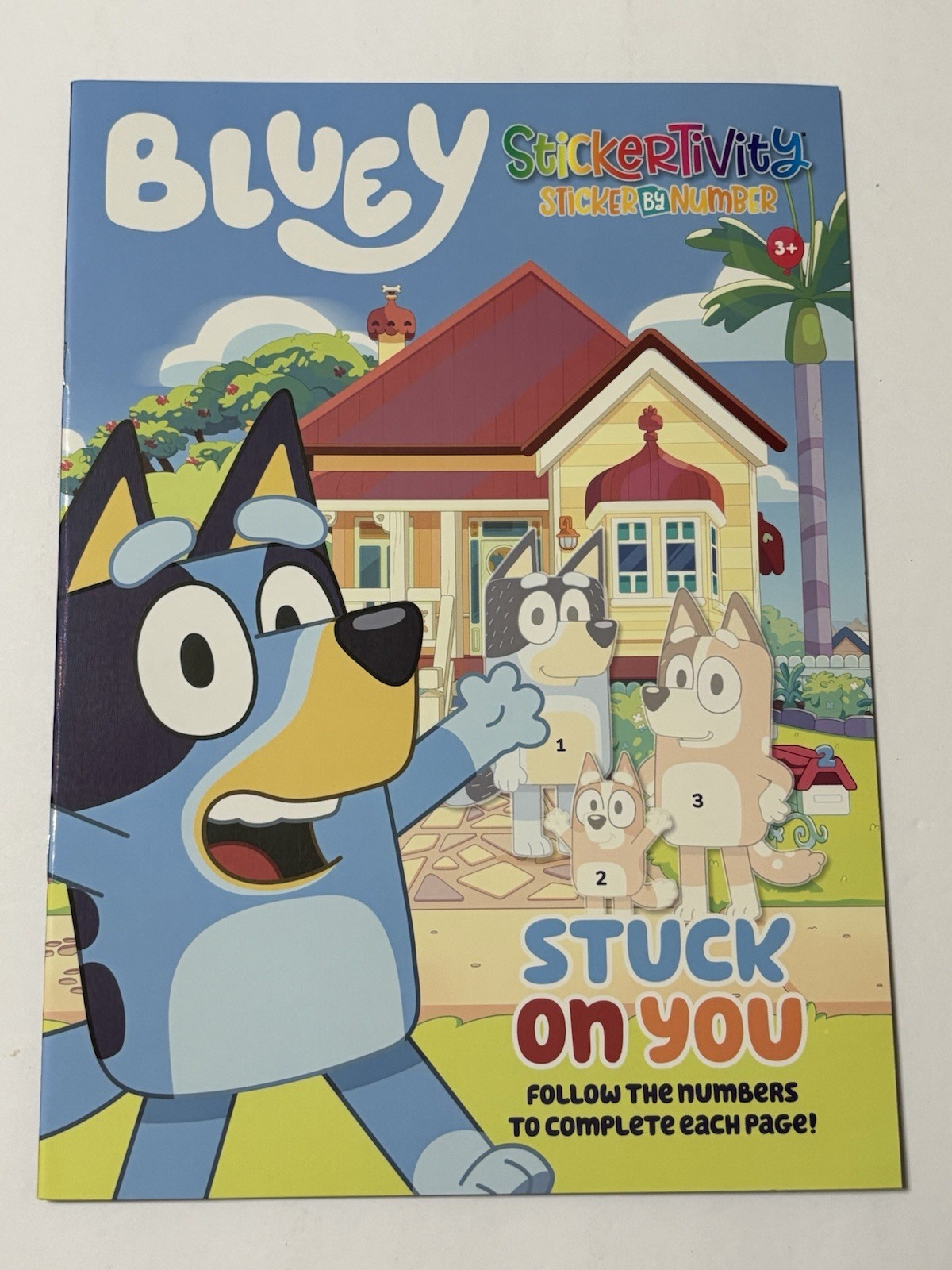 Bluey Sticker Activity Stuck Together Sticker by Number 18 Pages Book NEW