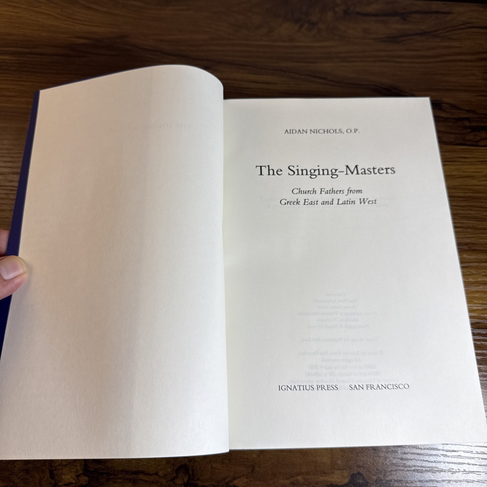 Singing Masters : Church Fathers from Greek East and Latin West by Aidan Nichols