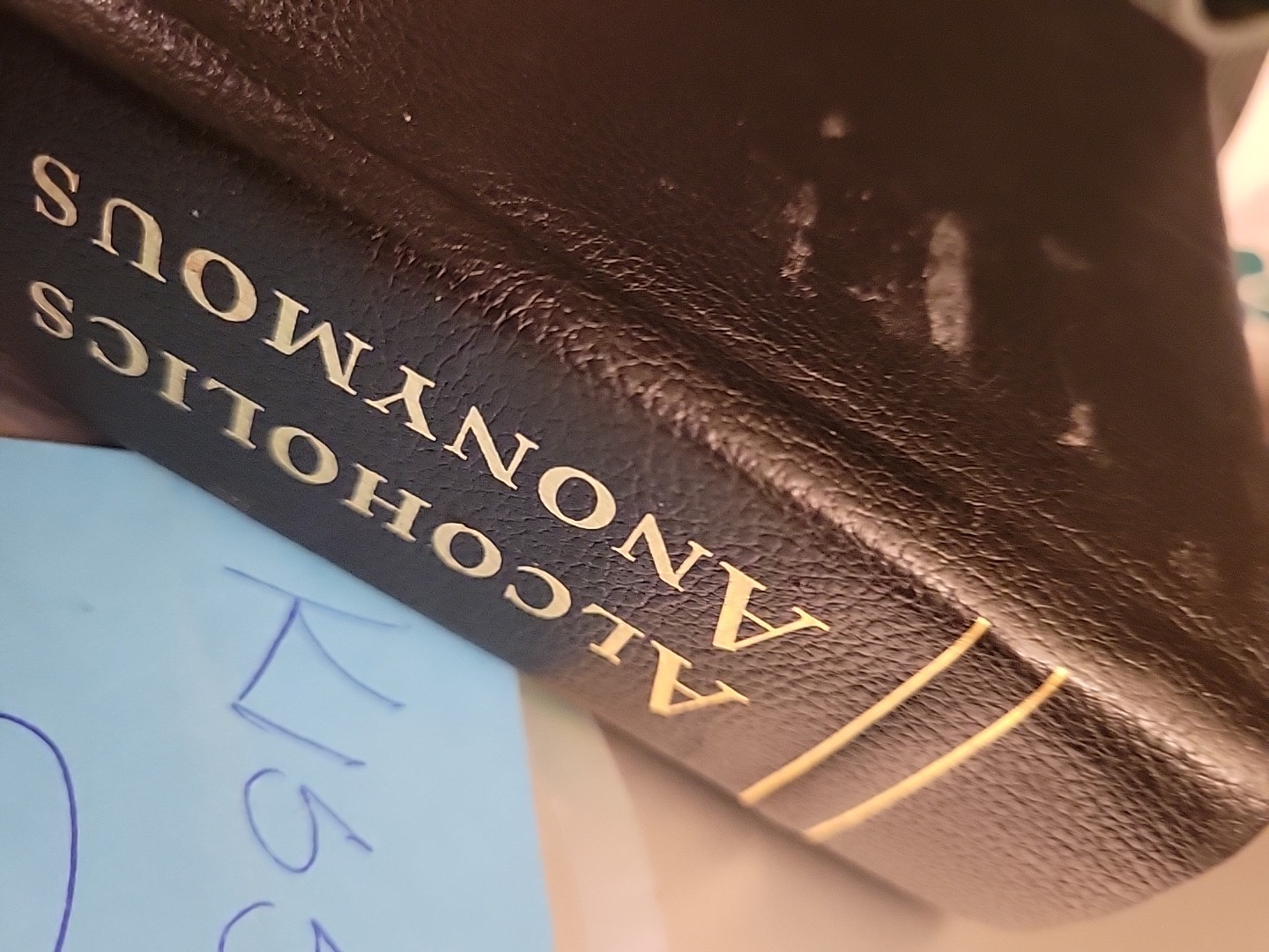 ALCOHOLICS ANONYMOUS 75th Anniversary Deluxe Vegan Leather Bound Bill Wilson