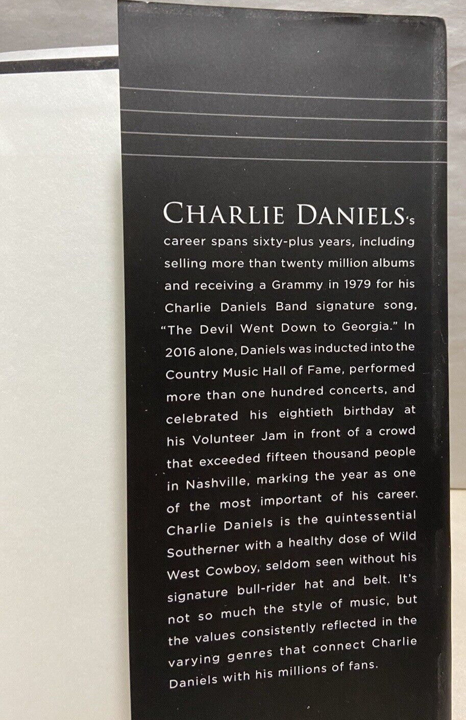 Never Look at the Empty Seats A Memoir Charlie Daniels SIGNED AUTOGRAPH HB Gift
