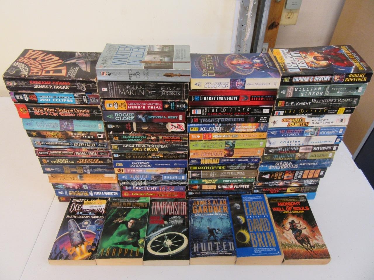 HUGE Lot of (63) SCIENCE FICTION Books JACK CHALKER ERIC FLINT ROBERT BUETTNER