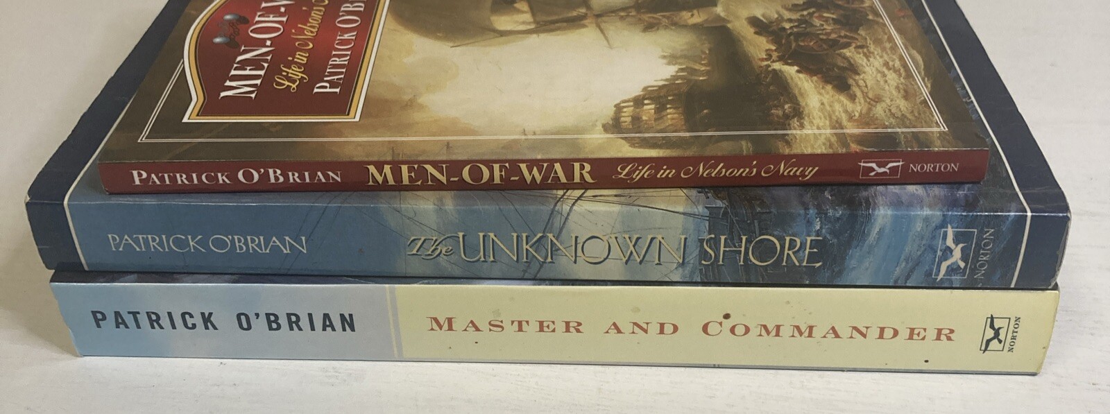 Lot Of 3 Patrick O’Brian Paperbacks: The Unknown Shore, Master And Commander, Me