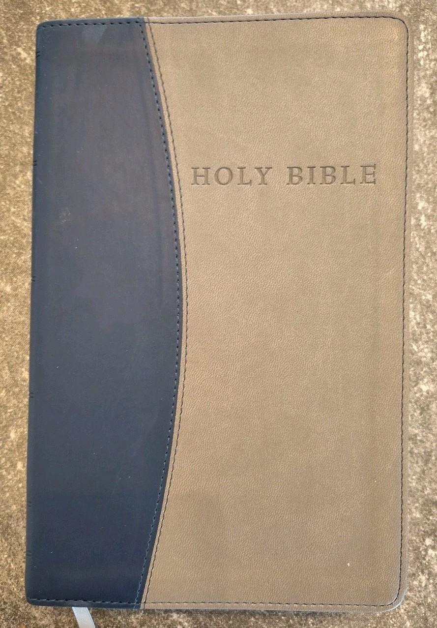 Blue & Grey Leather Holy Bible King James Version Hendrickson Bibles 2015