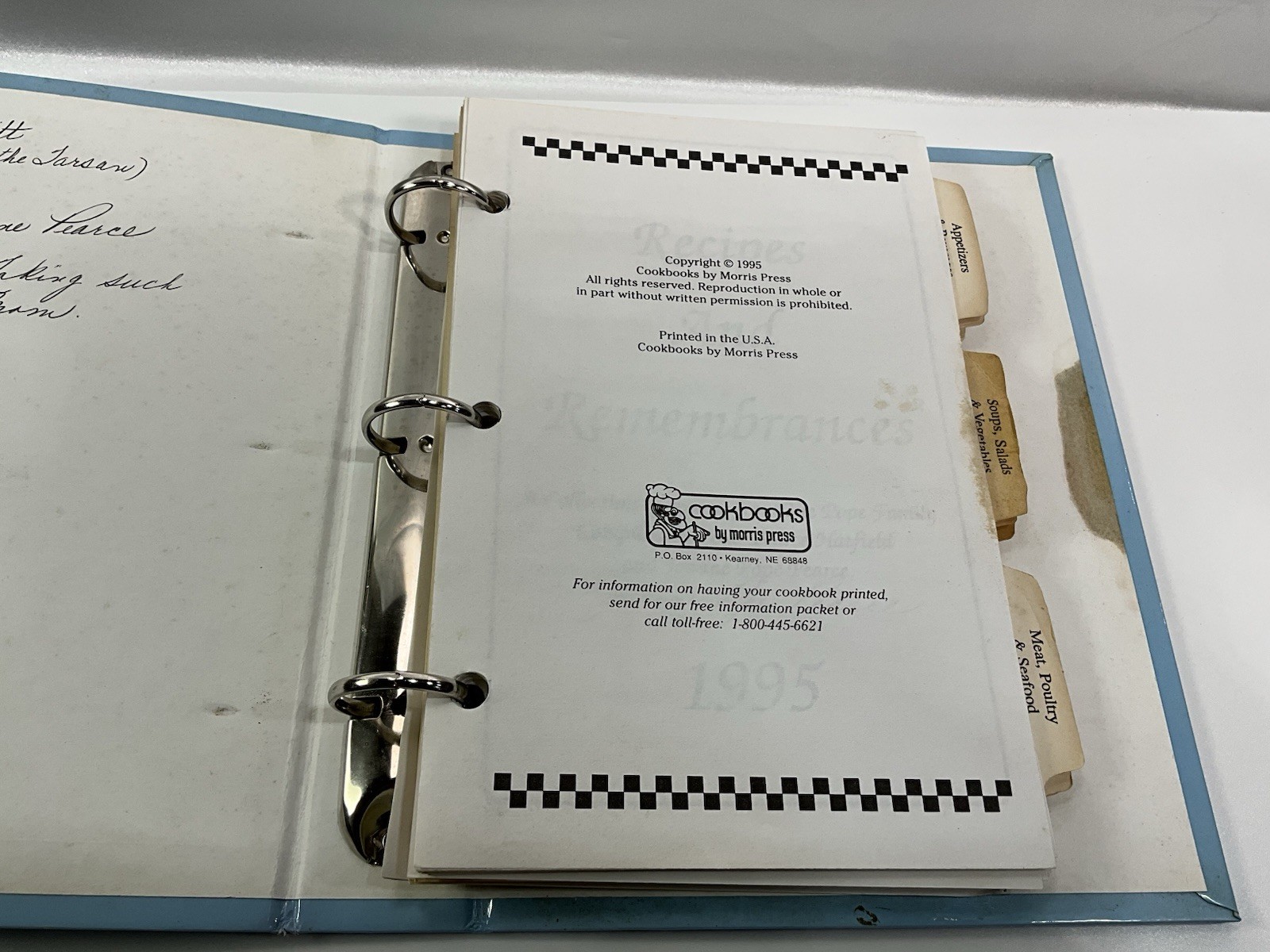 Recipes and Remembrances Pope Family Cookbook 1995 Morris Press Binder Recipe