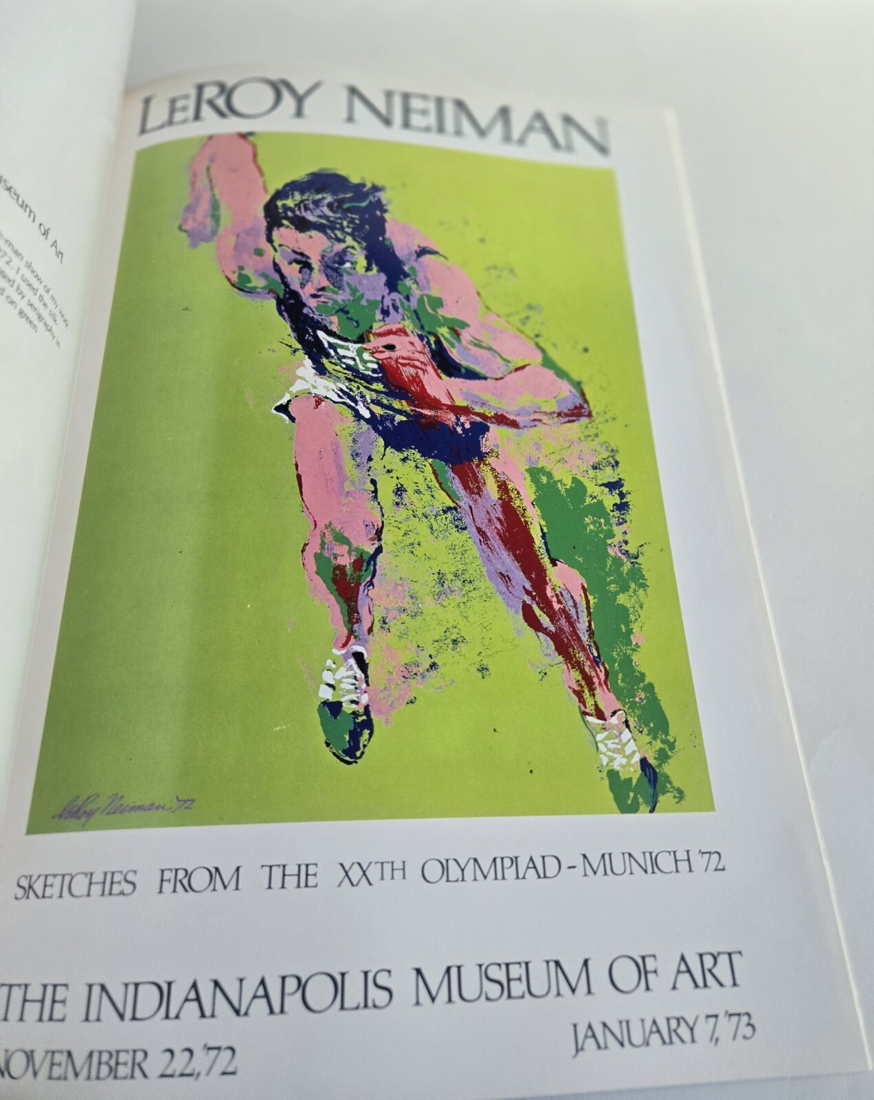 1980 HAND SIGNED 72/500 LeROY NEIMAN AMERICAN (1921-2012) EVENTS POSTERS BOOK