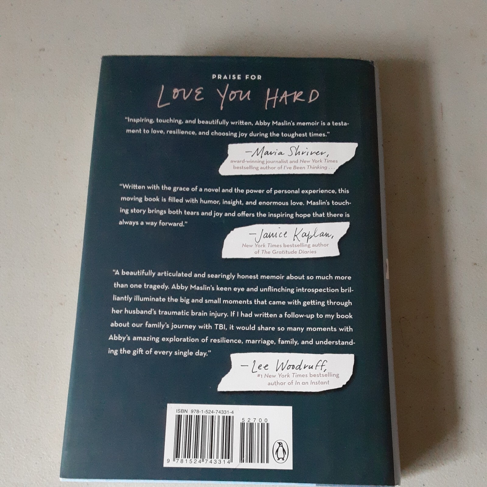 SIGNED Love You Hard: A Memoir of Marriage, Brain Injury…Abby Maslin (HC 2019)