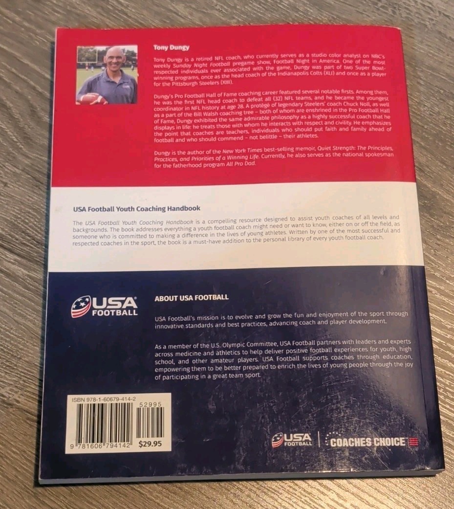 USA Football Youth Coaching Handbook Tony Dungy & James A. Peterson **SEE PHOTOS