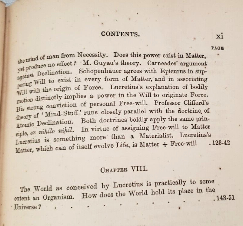 1872 Masson LUCRETIUS’ ATOMIC THEORY & MODERN SCIENCE,Evolution,Atoms,Philosophy