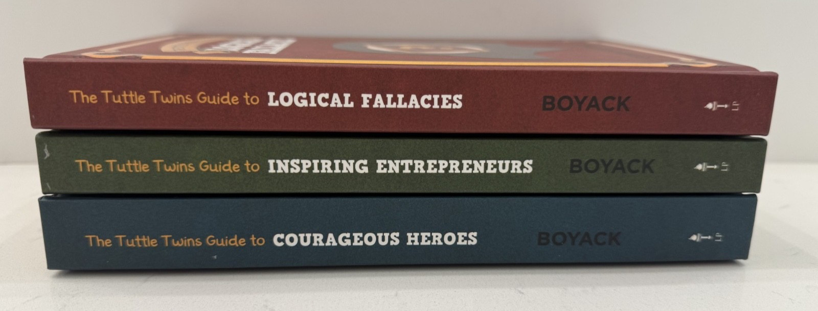 Lot of 3 TUTTLE TWINS GUIDE TO Fallacies/Heroes/Entrepreneurs Connor Boyack HC