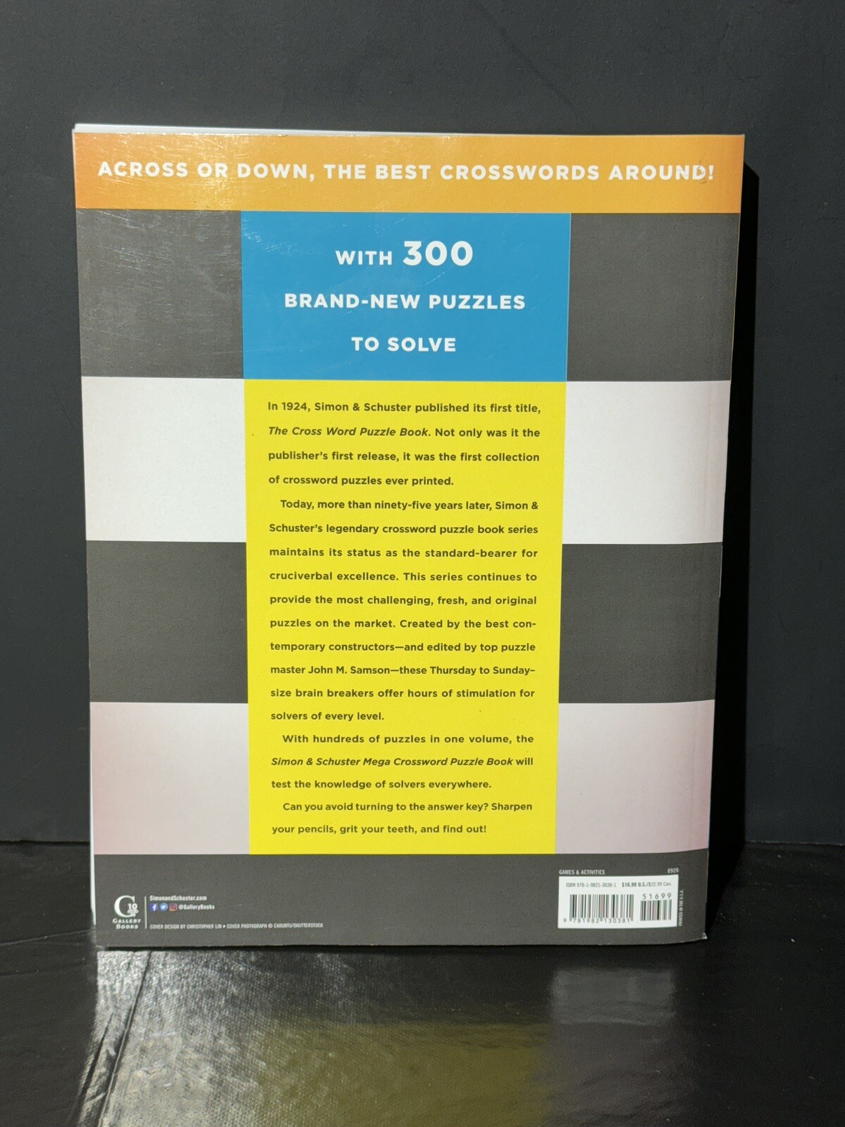 Simon & Schuster Mega Crossword Puzzle Book #20 by John M Samson: New