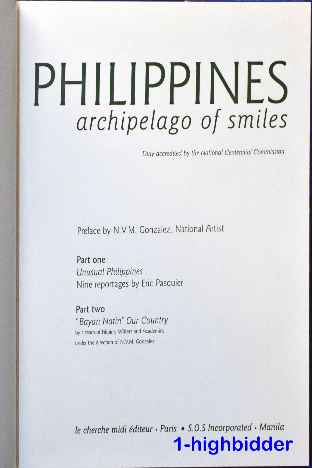 Philippines Archipelago of Smiles 1998 1st Ed HCDJ Centennial Photo Travel Book