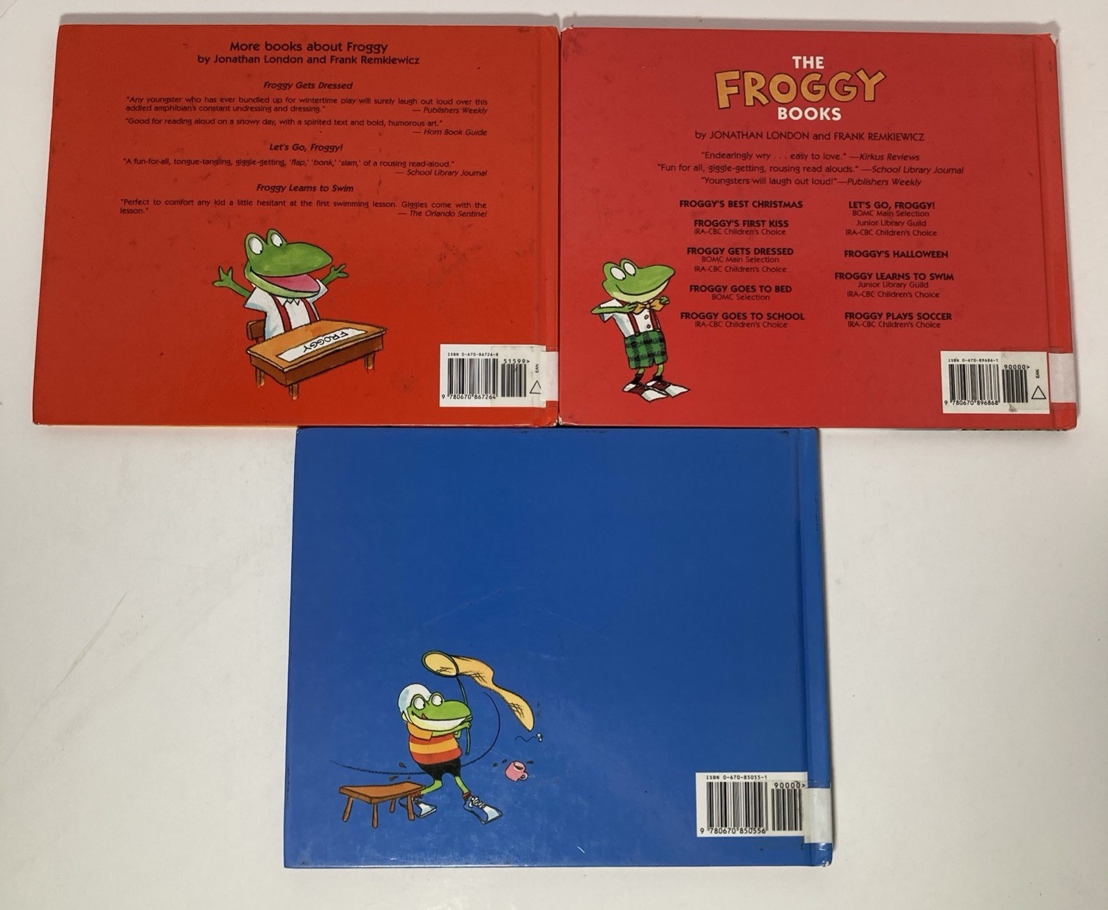 Lot of 7 Froggy books by Jonathan London & Frank Remkiewicz Hardcover EX-LIBRARY