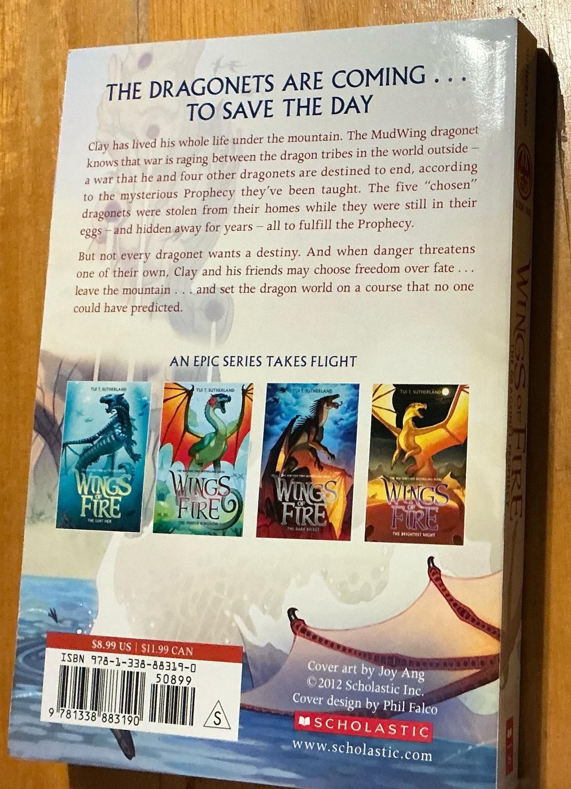 SIGNED Wings of Fire The Dragonet Prophecy Book 1 Paperback By Tui T. Sutherland