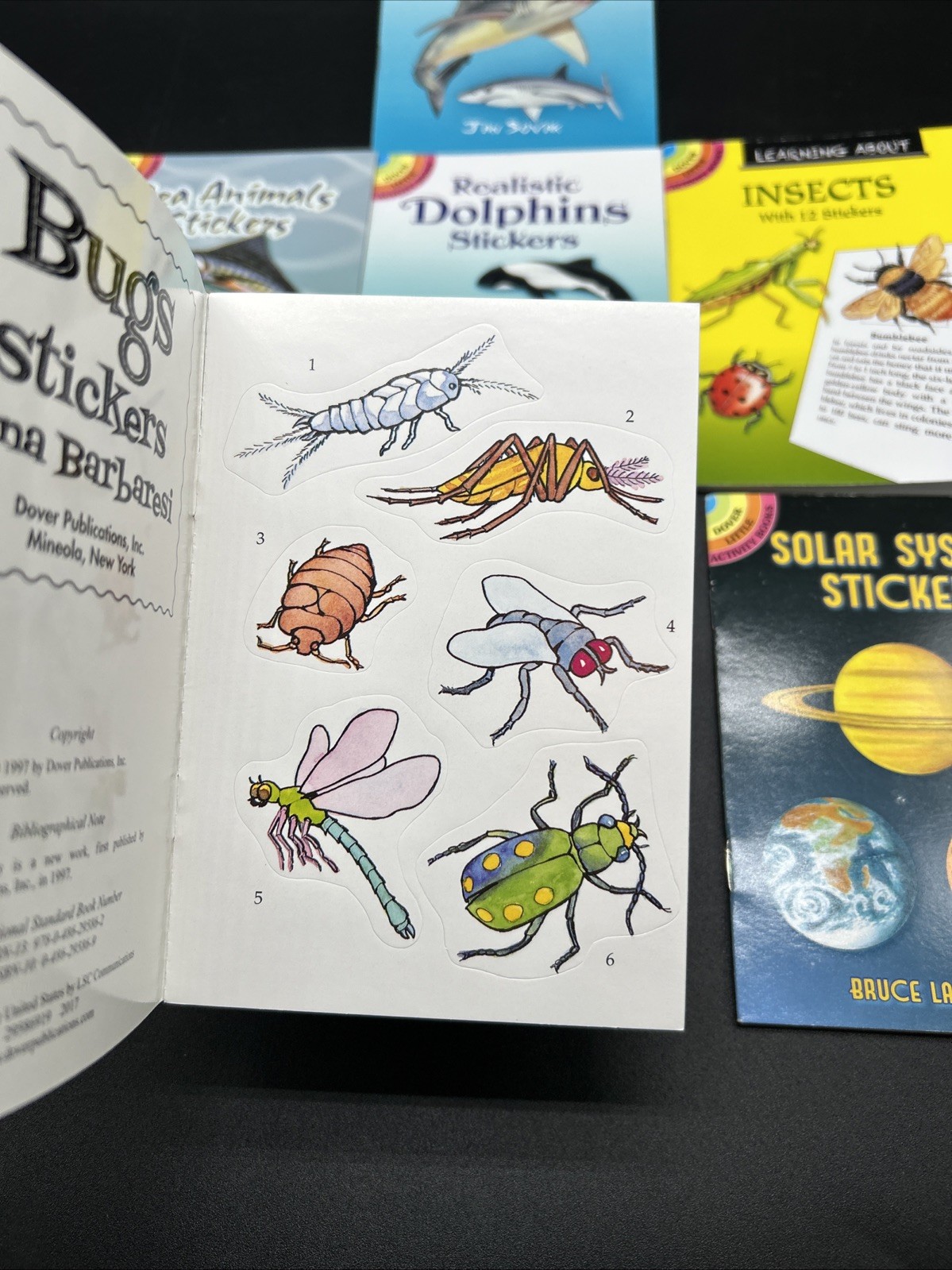 Educational Stickers Lot Dover Little Activity Books Dinosaurs Planets Insects +