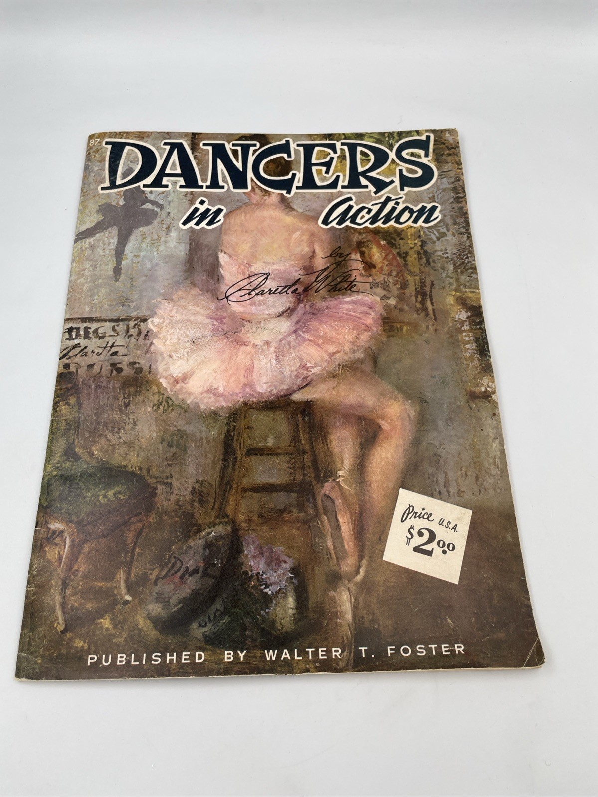 2 Vtg Walter T Foster Art Books Dancers in Action+ Faces And Features A20