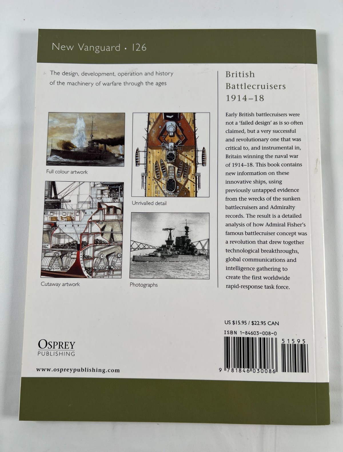 Osprey British Battlecruisers 1914-18 by Lawrence Burr (2006, Trade Paperback)